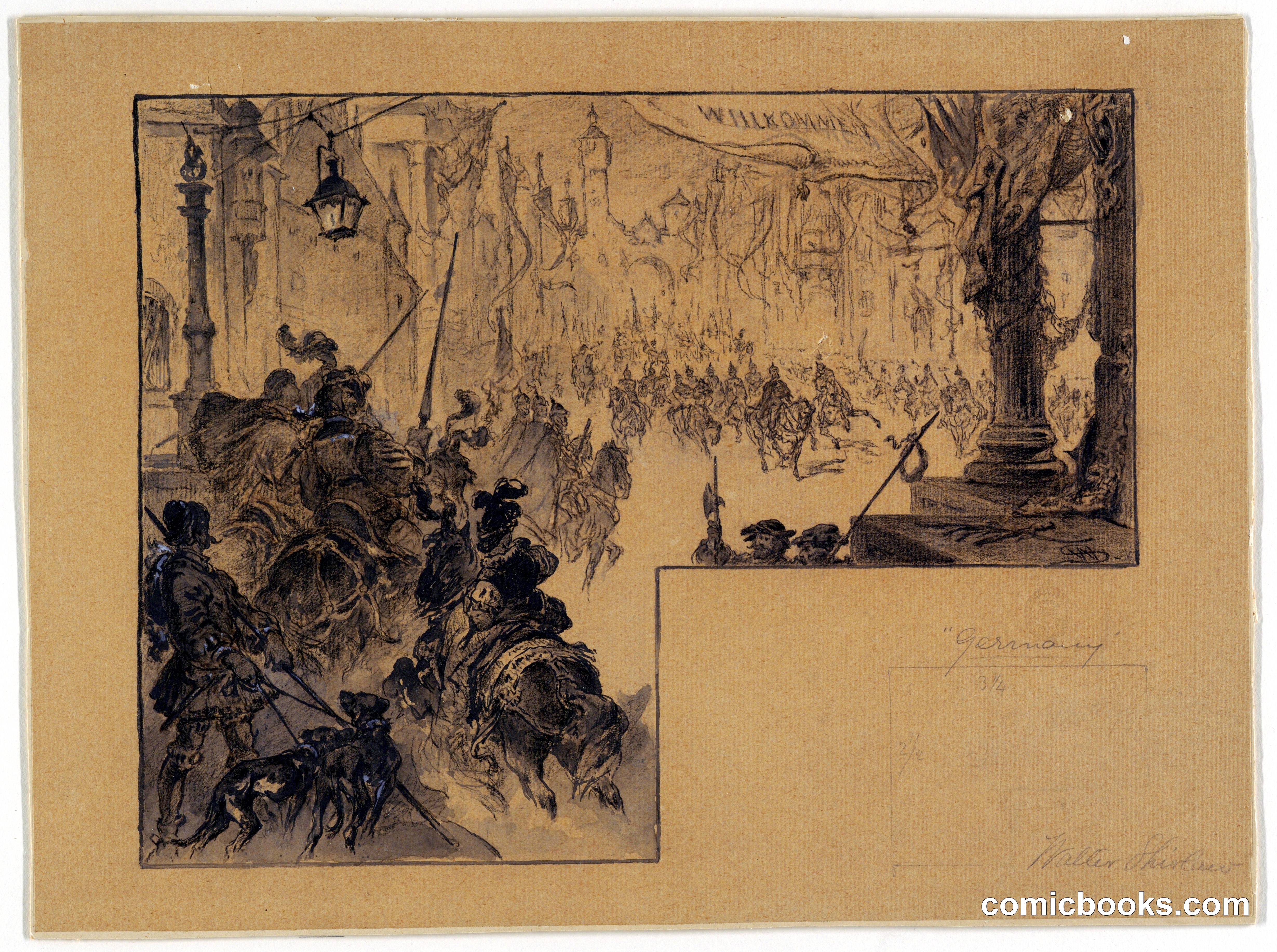 Illustration of the German Army's Triumphal Return, 1871