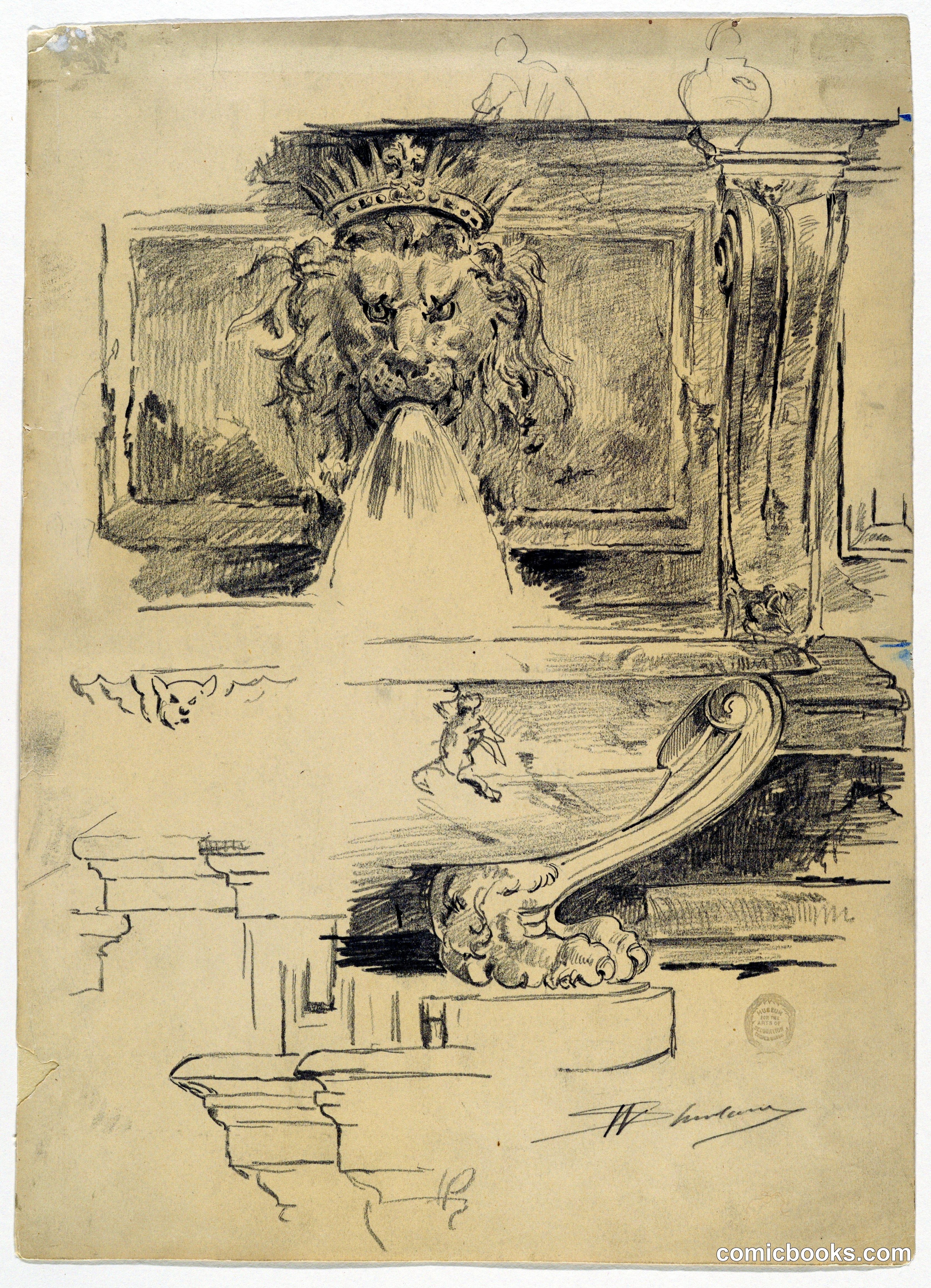 Study of a Fountain, Italy