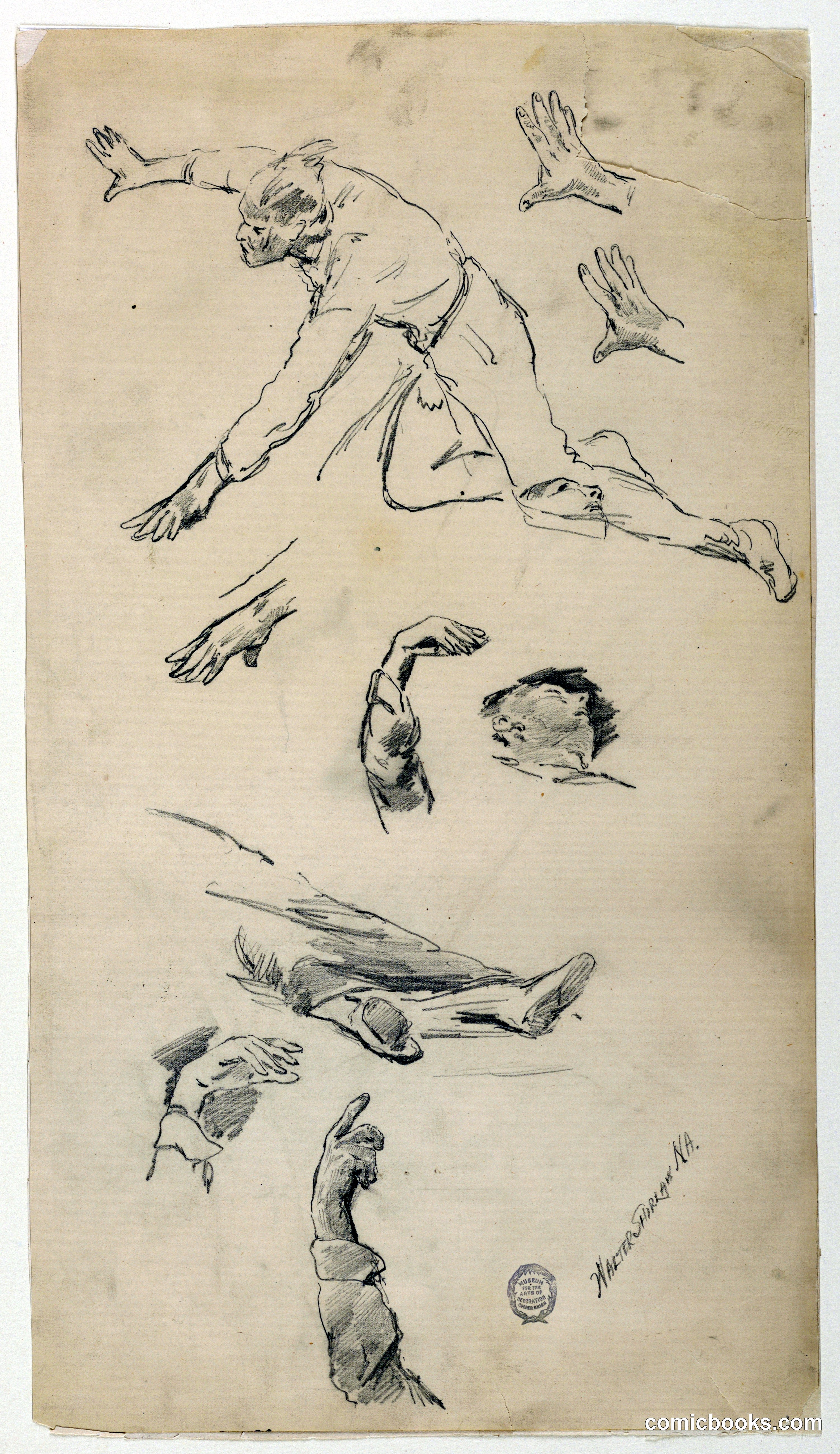 Studies of Hands and Figures