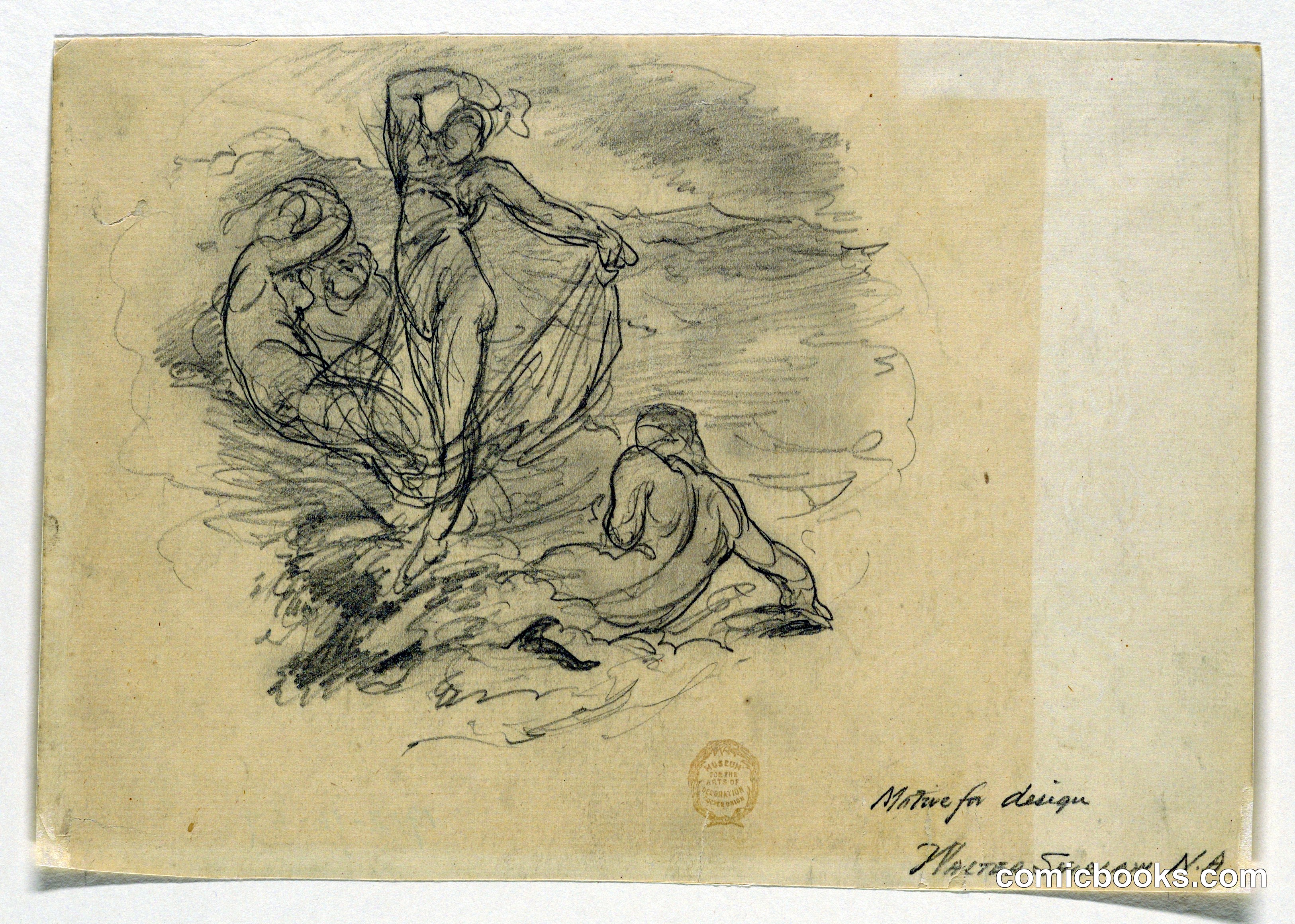 A Group of Four Nymphs (Motif for Design)