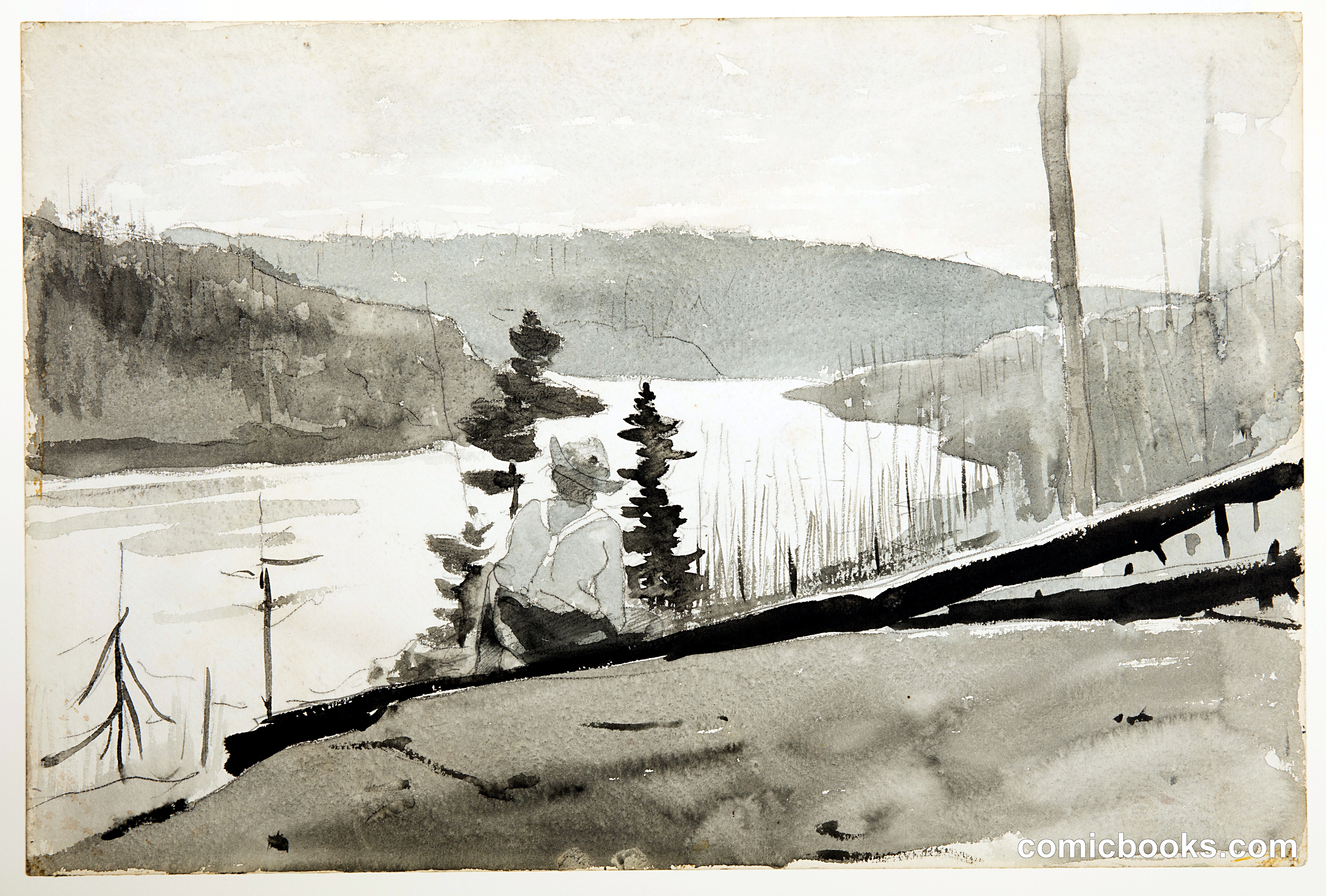 Mountain River or Lake