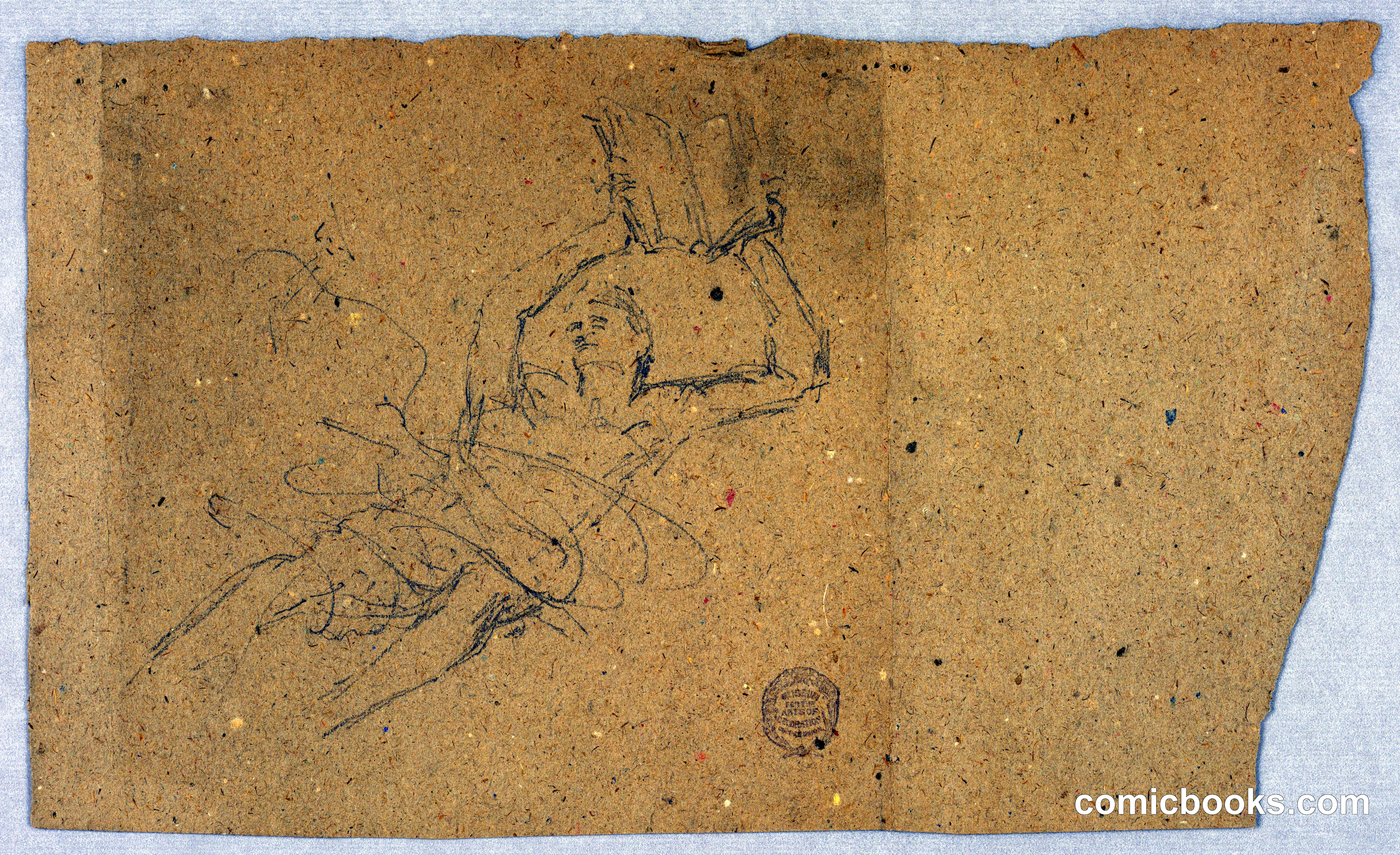 Sketch of a Man or Angel with a Book