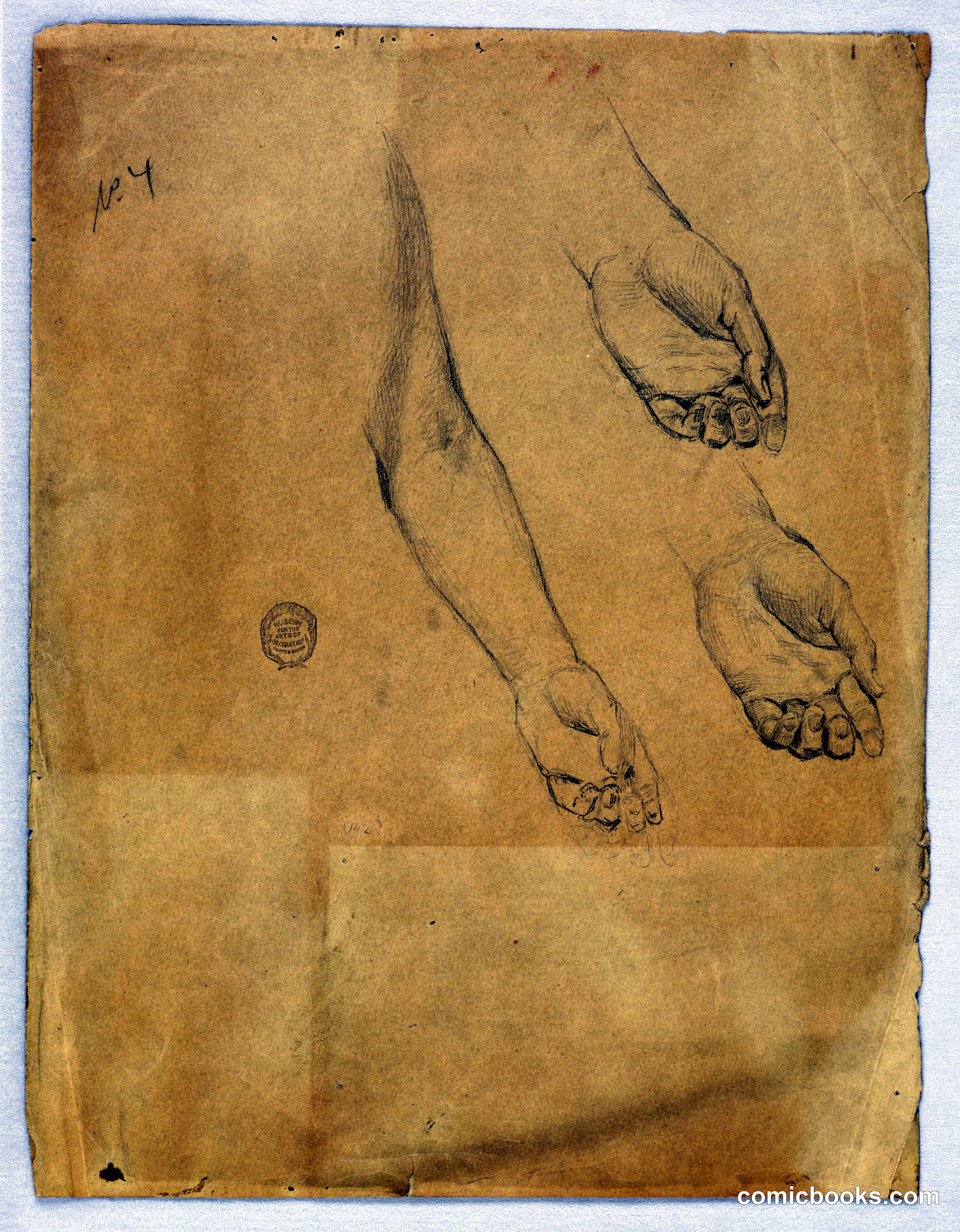 Three Studies of a Left Hand