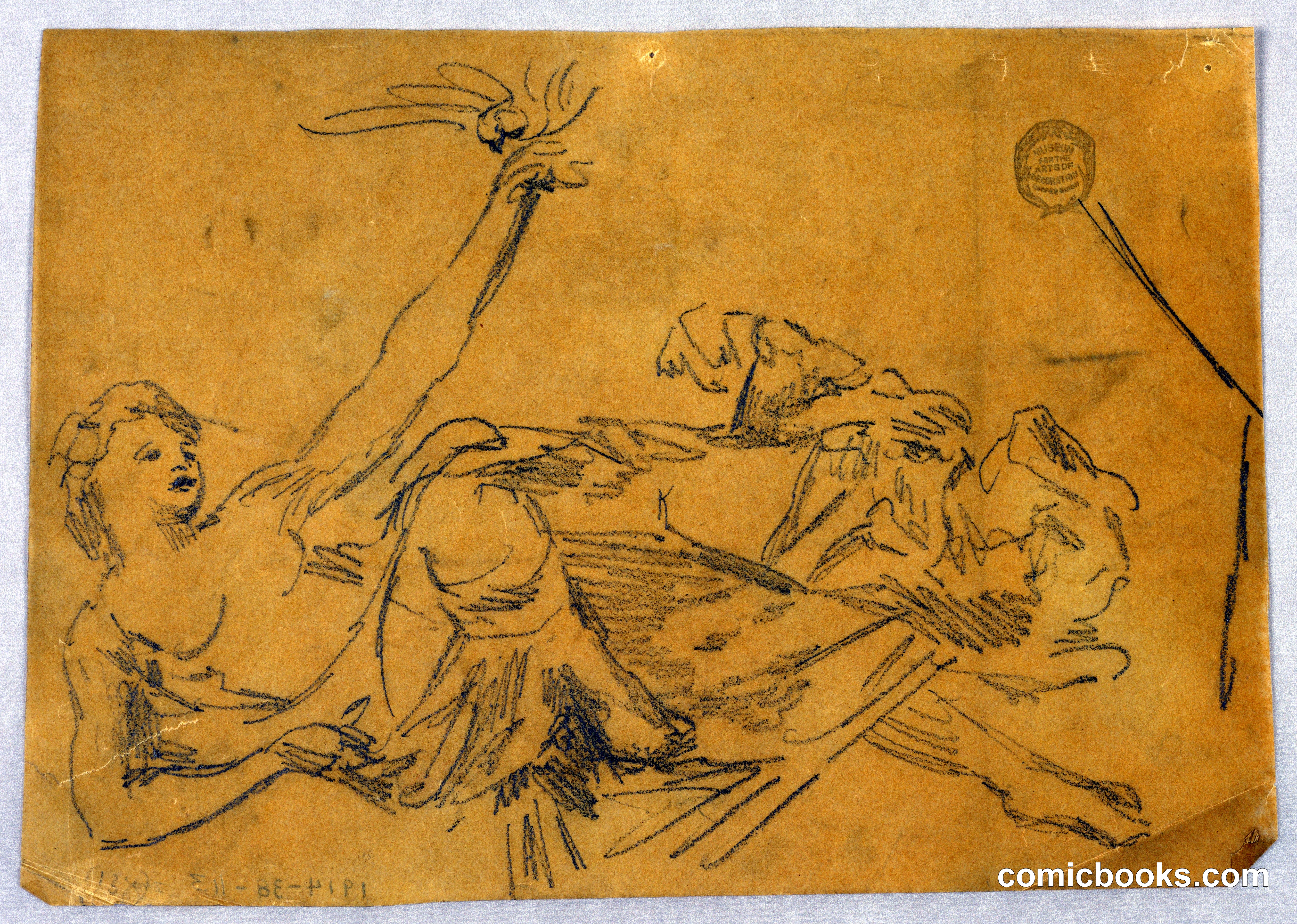 Sketch of Female Figure with a Dove