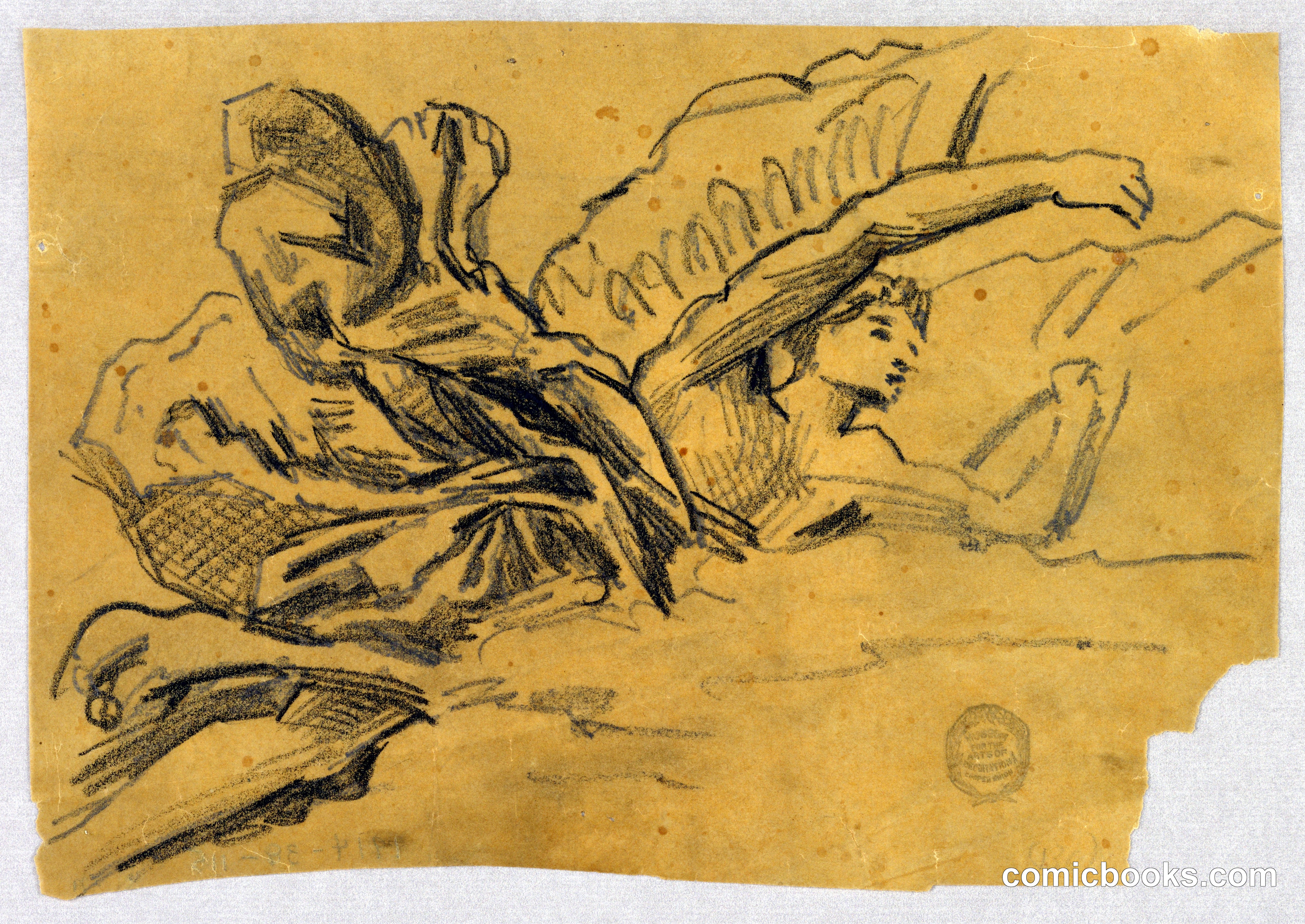 Study of an Angel with Drapery