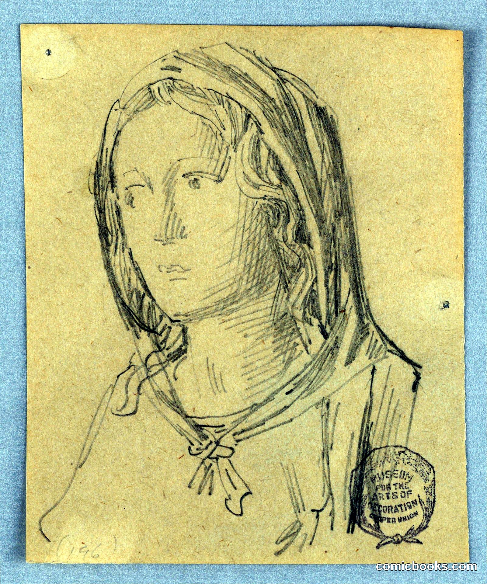 Sketch of Head of the Madonna
