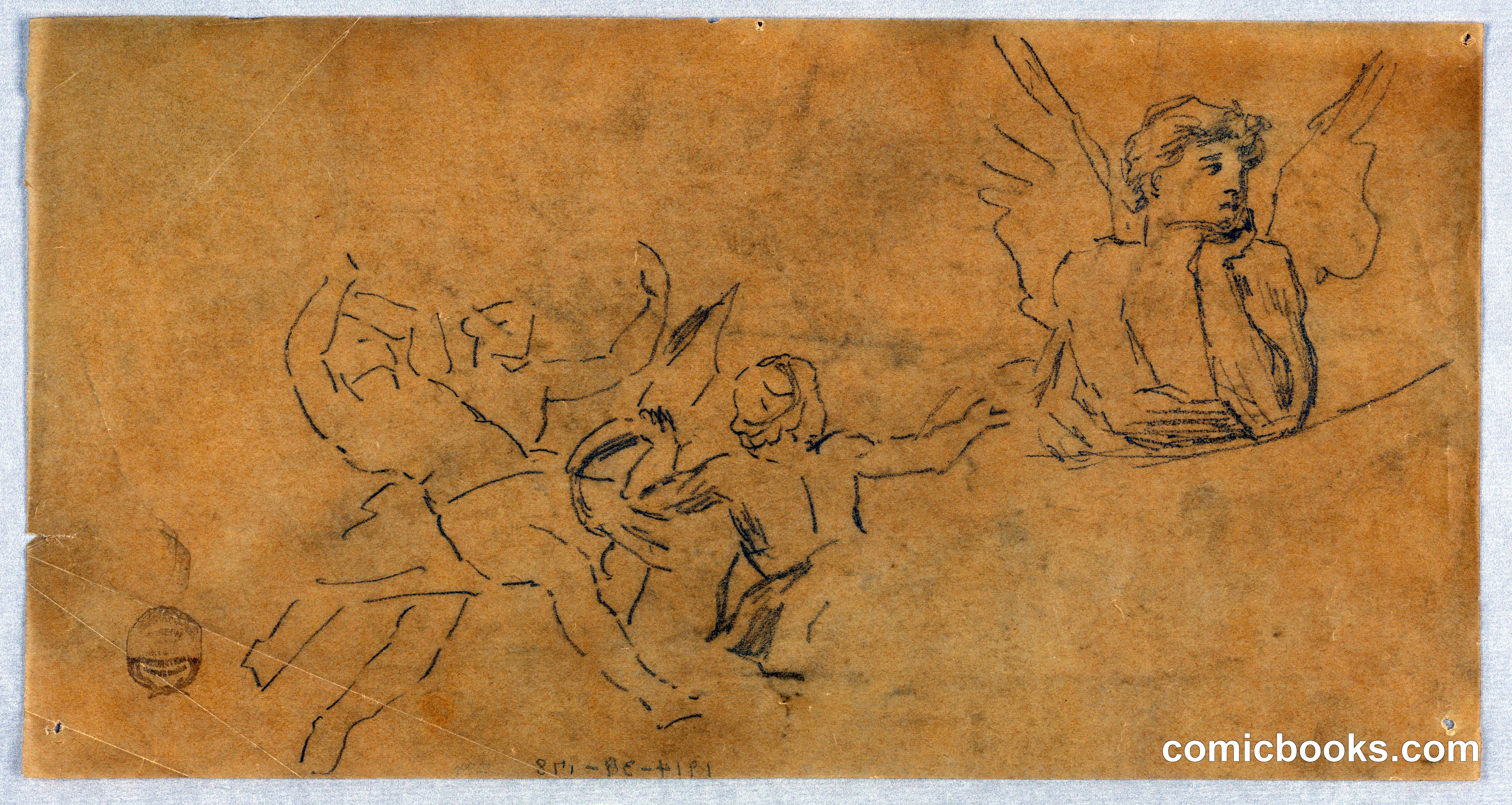 Sketch of an Angel and Putti