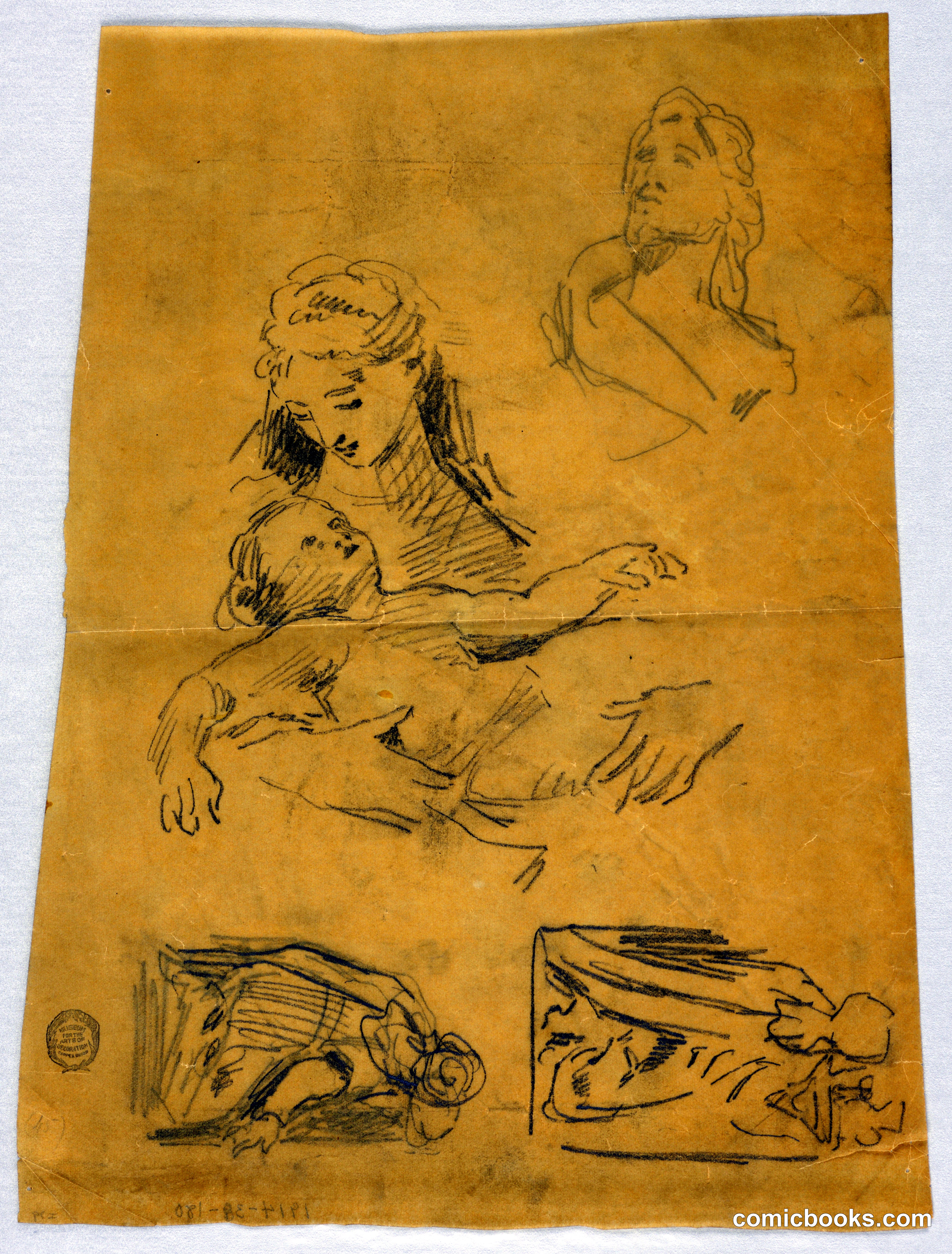Sketches of the Virgin and the Magi