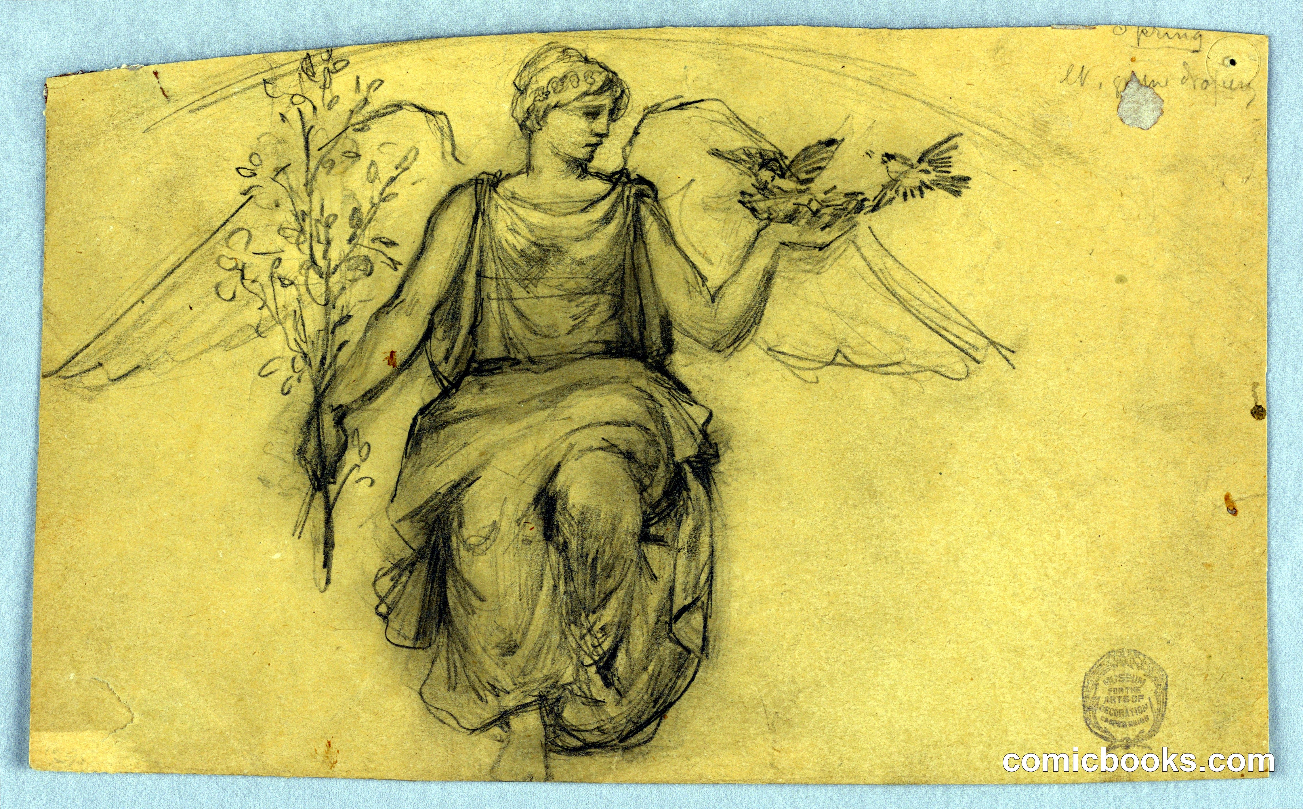 Spring, Sketch of Winged Figure