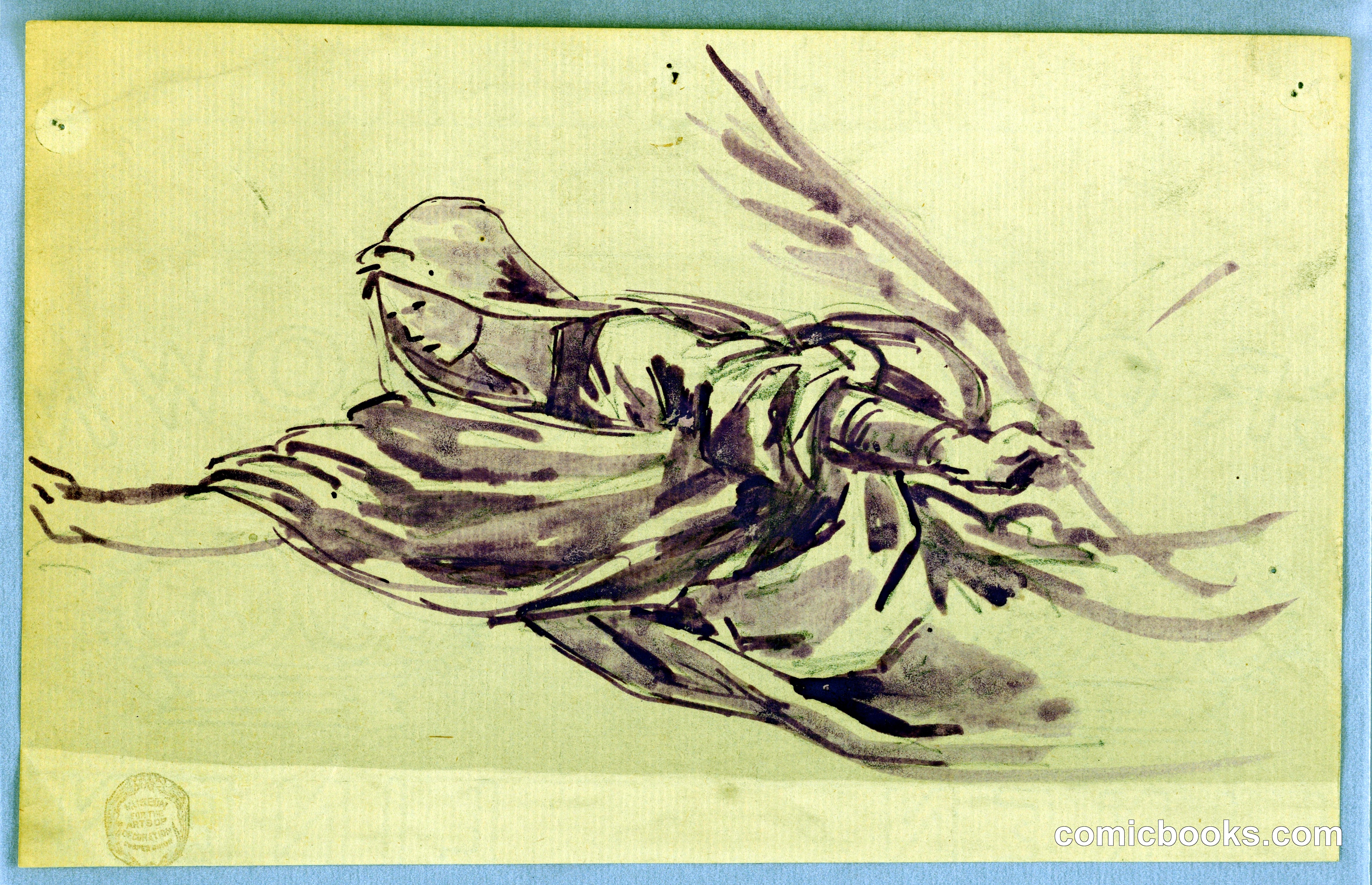 Study of Draped Figure with Palm