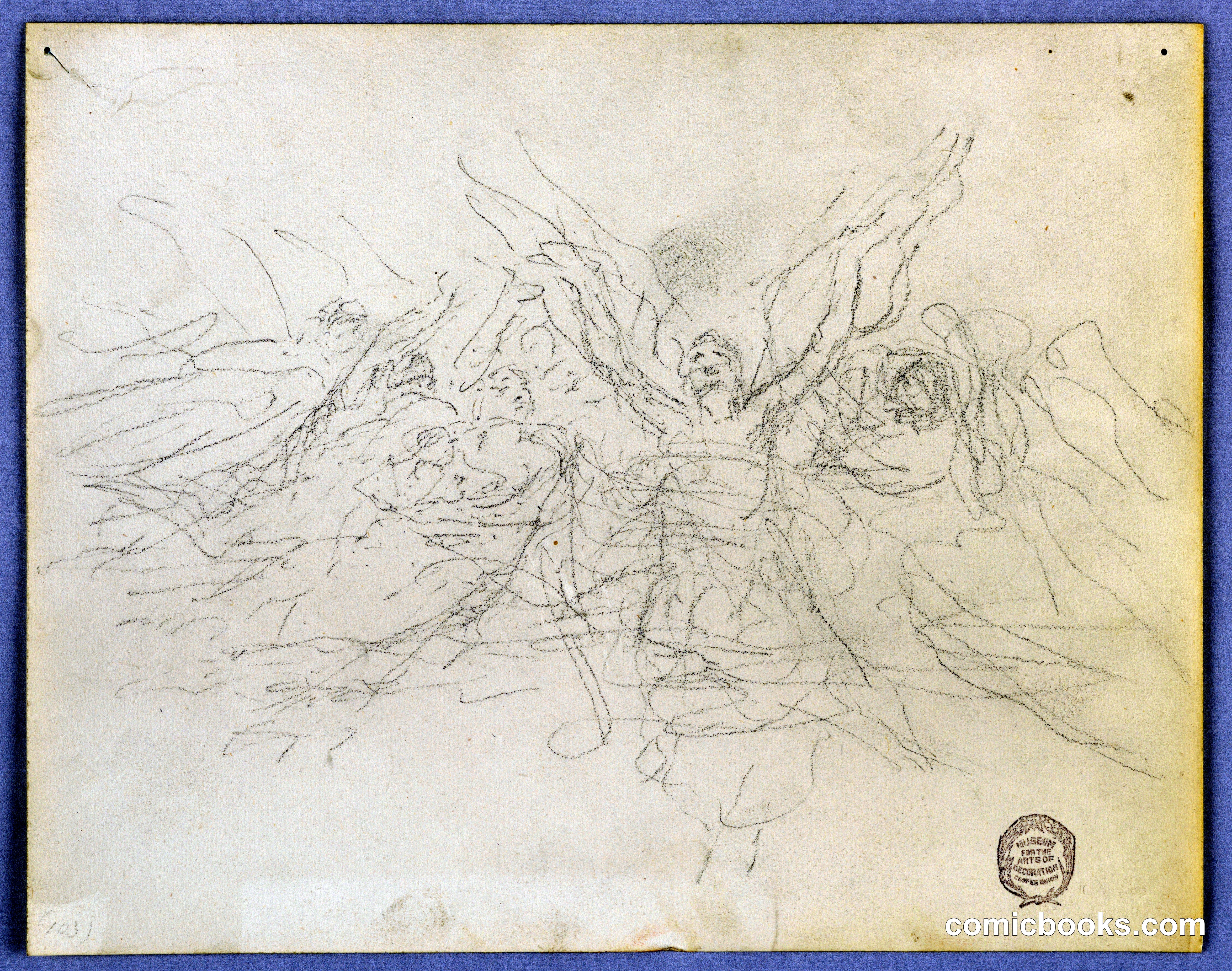 Sketch of Worshipping Angels