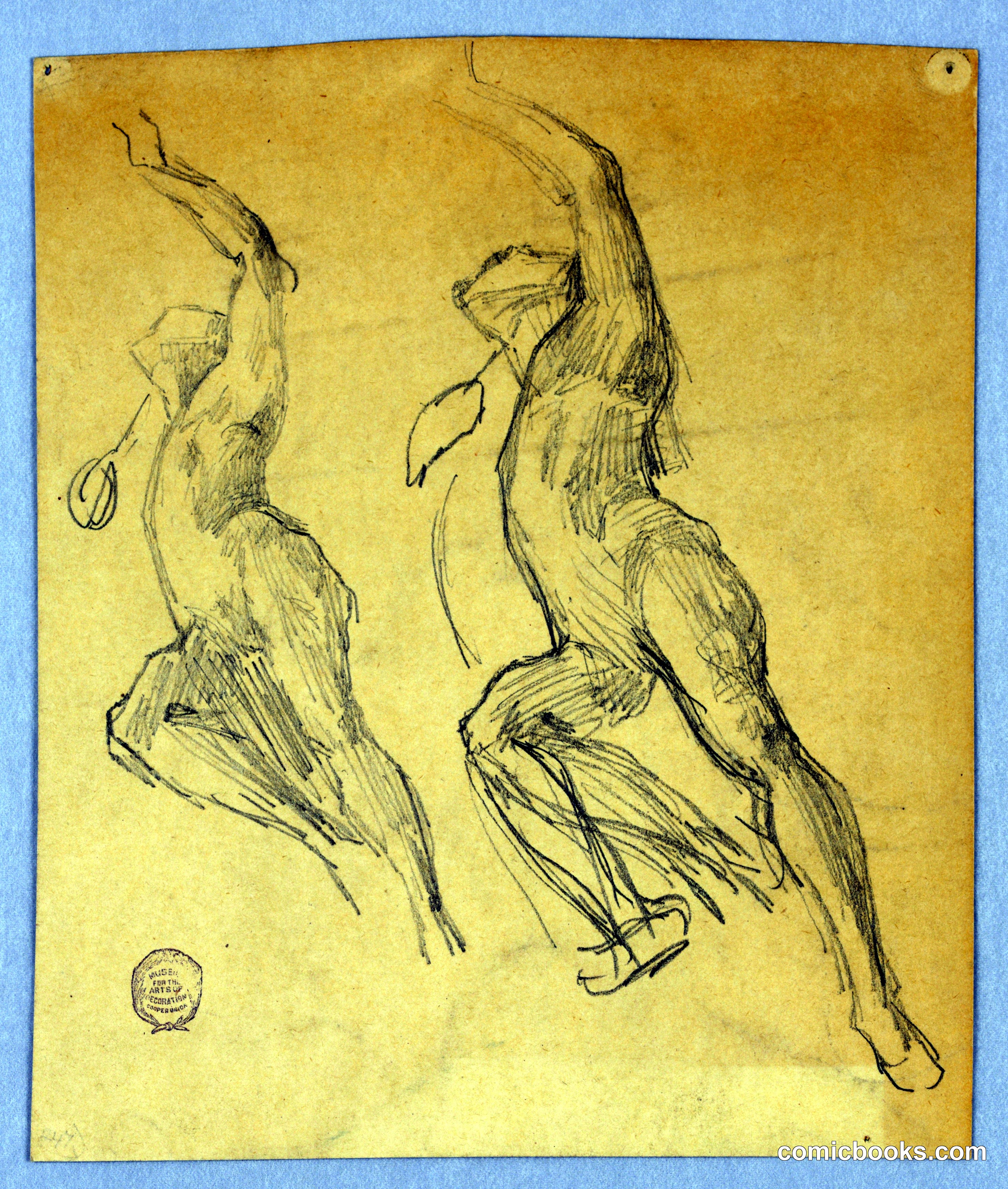 Two Sketches of a Nude Figure