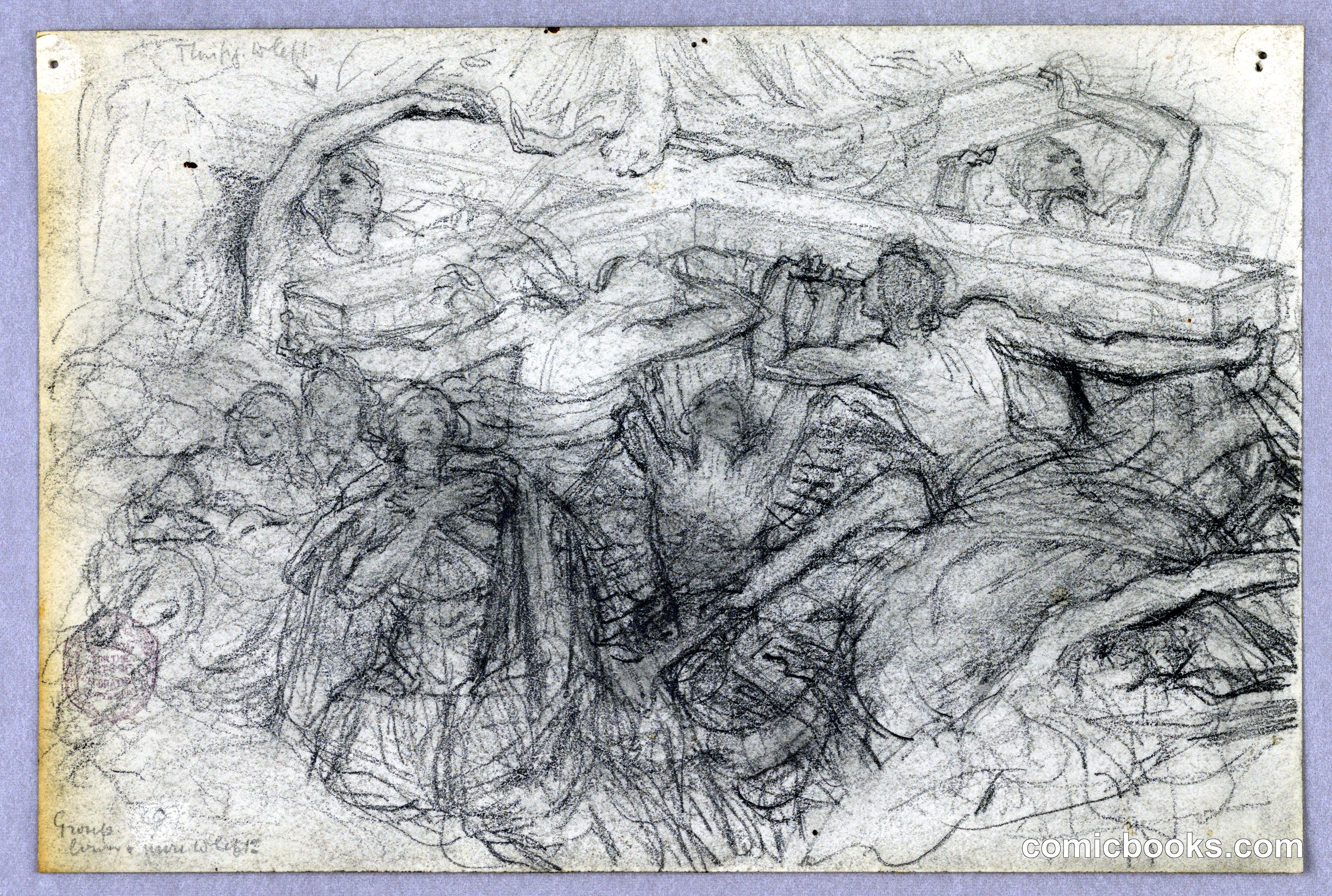 Sketch of Figures Bearing a Cross