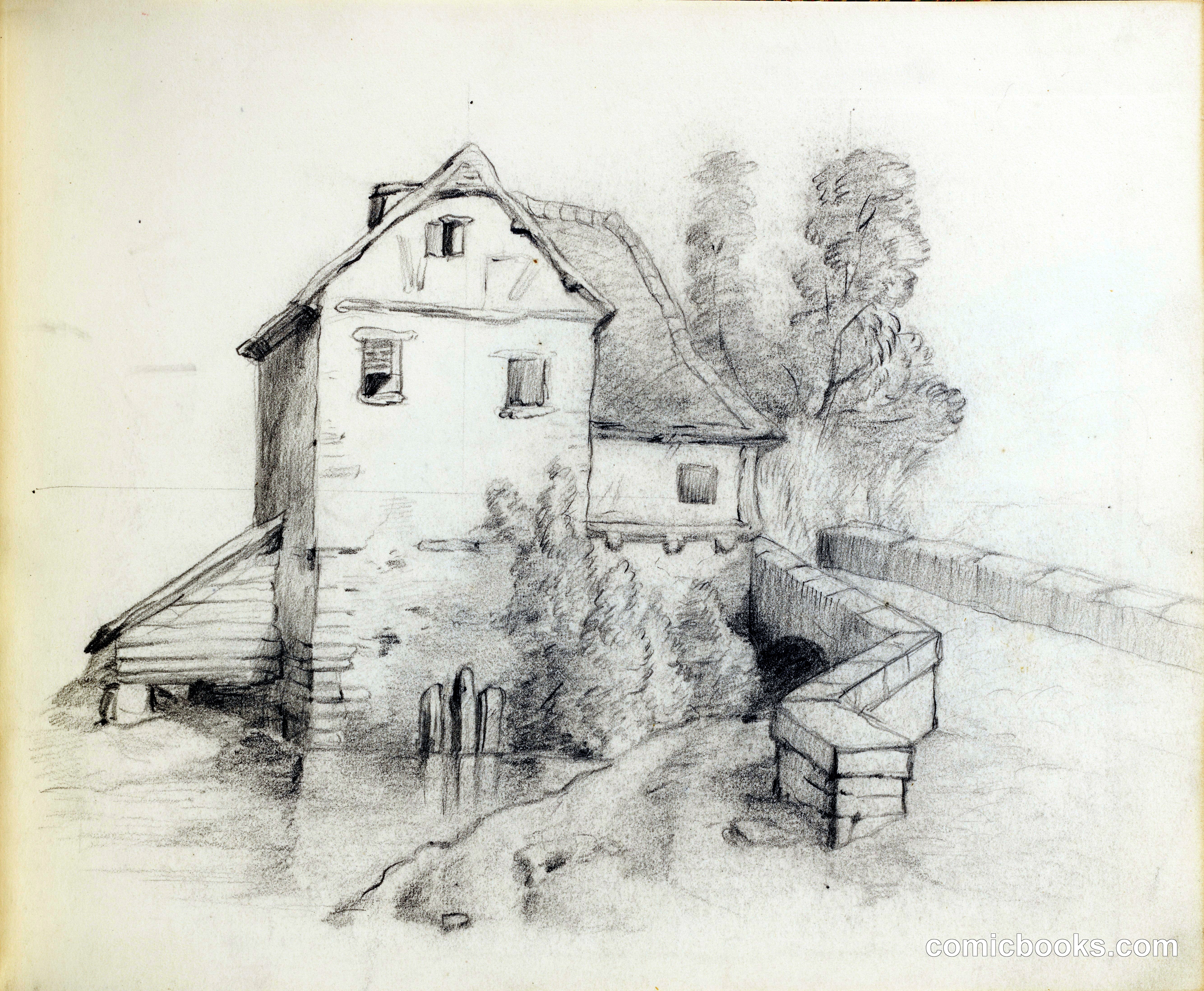 Mill House by a Stream