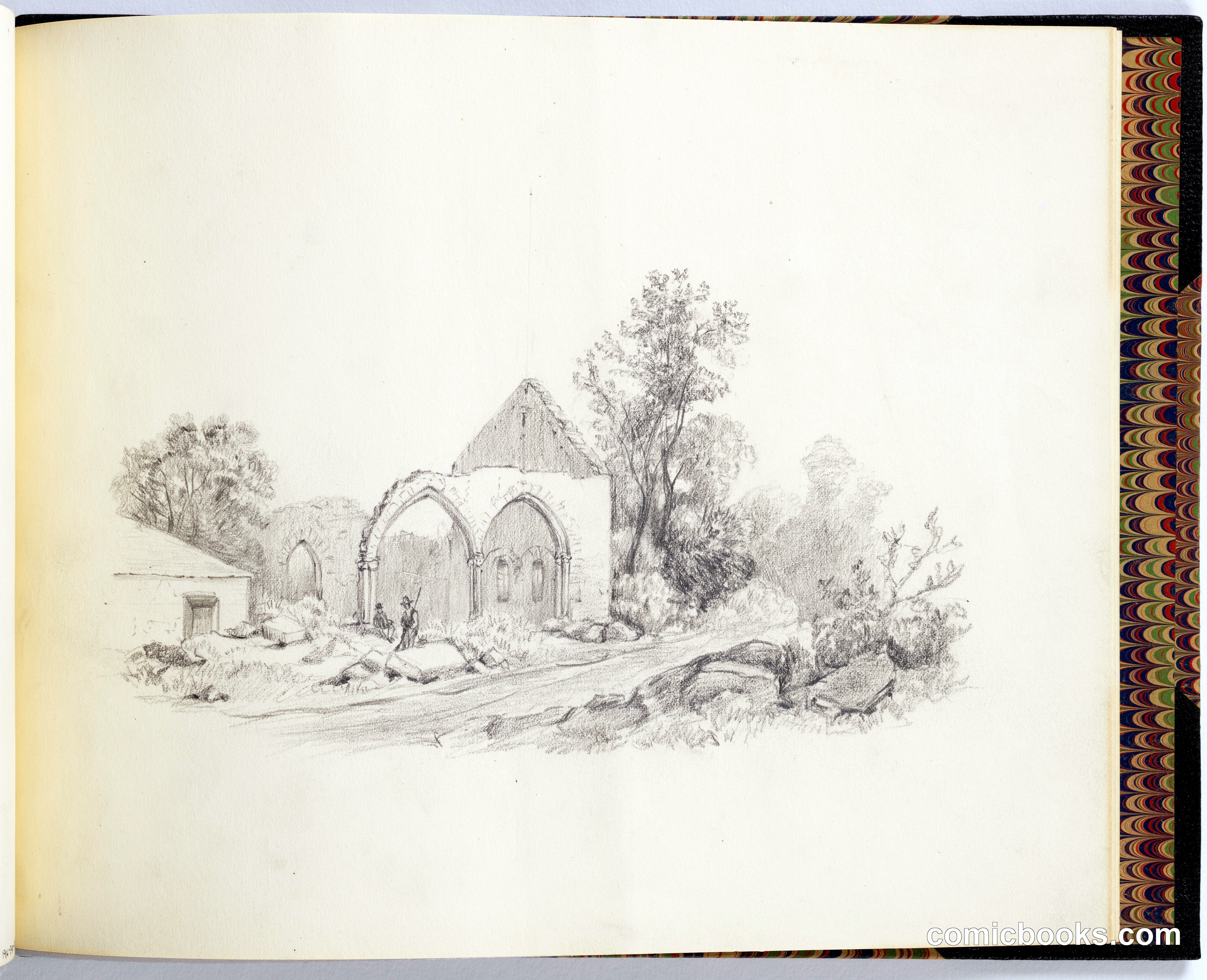 Ruins by a Road