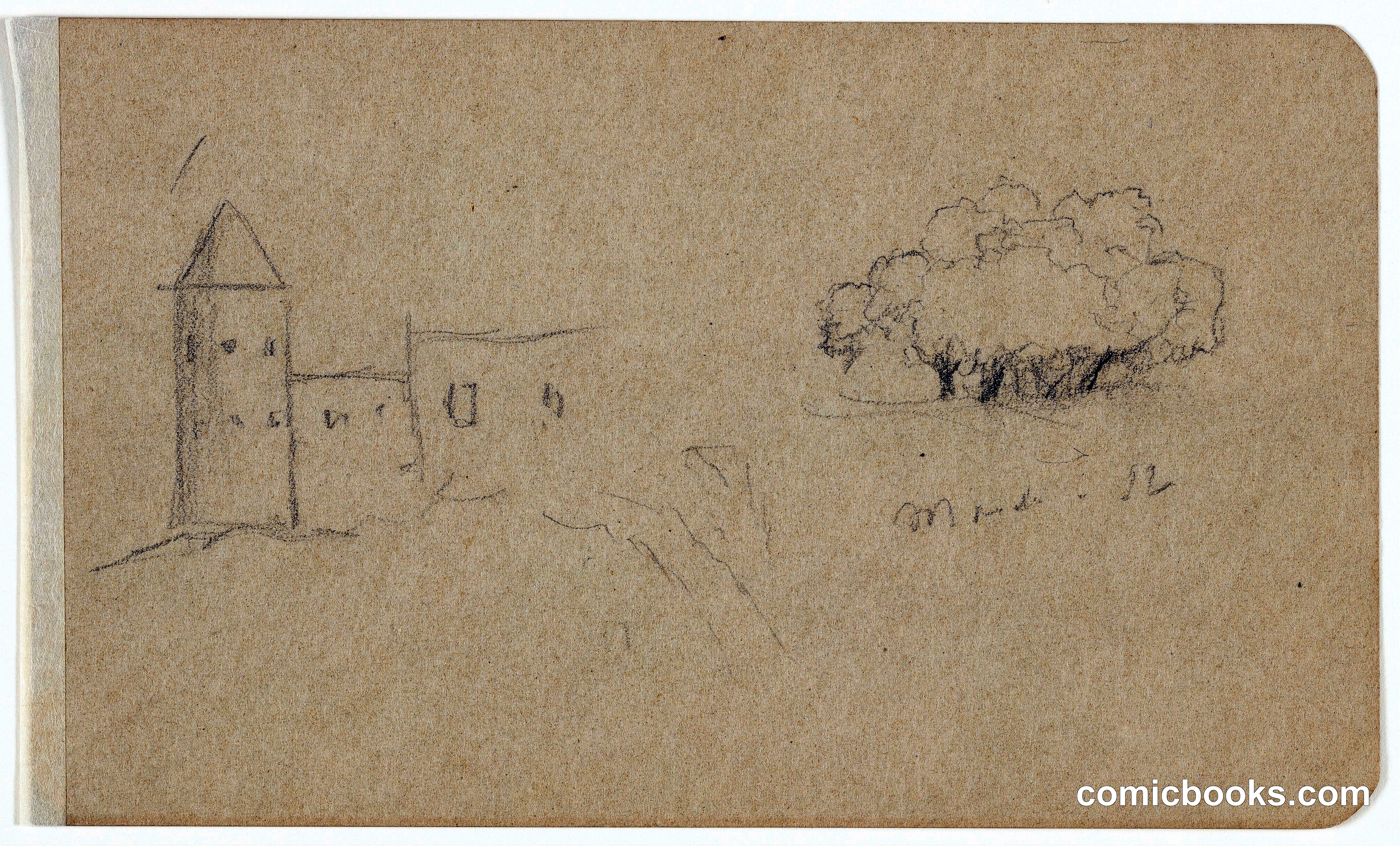 Sketches of a Tower and Trees, Mexico