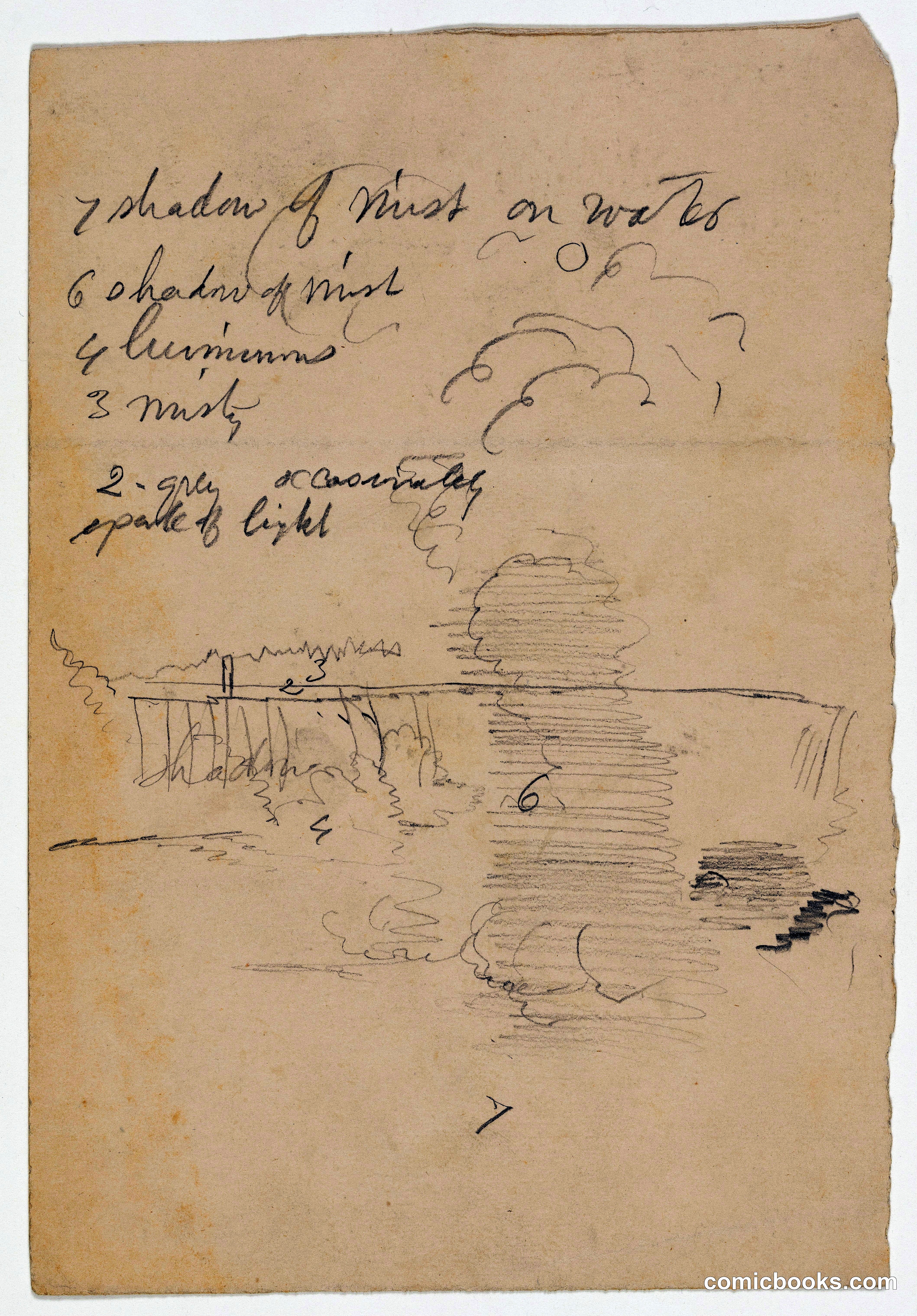 Sketch of Horseshoe Falls, Canada