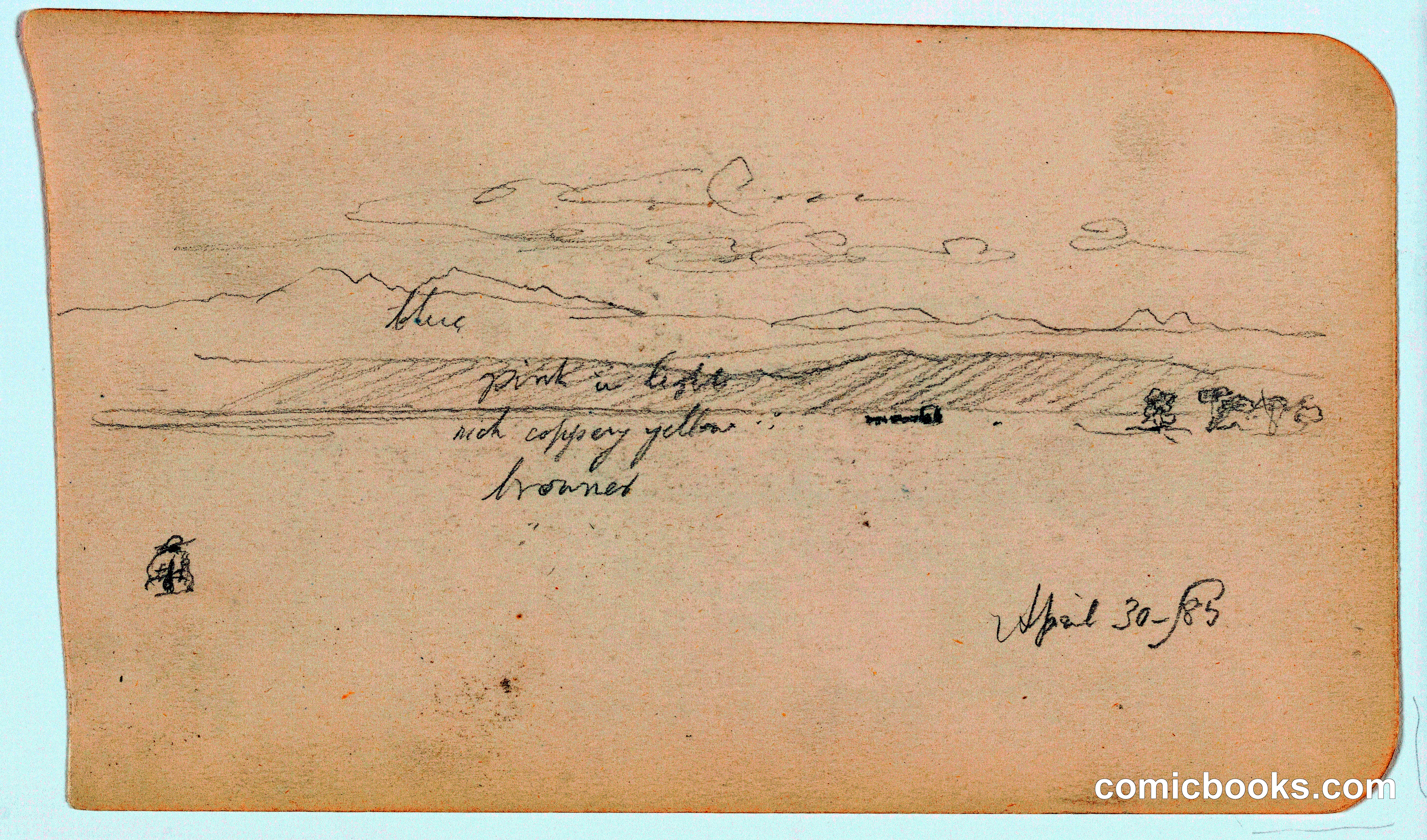 Mountainous Landscape with a Figure, Mexico