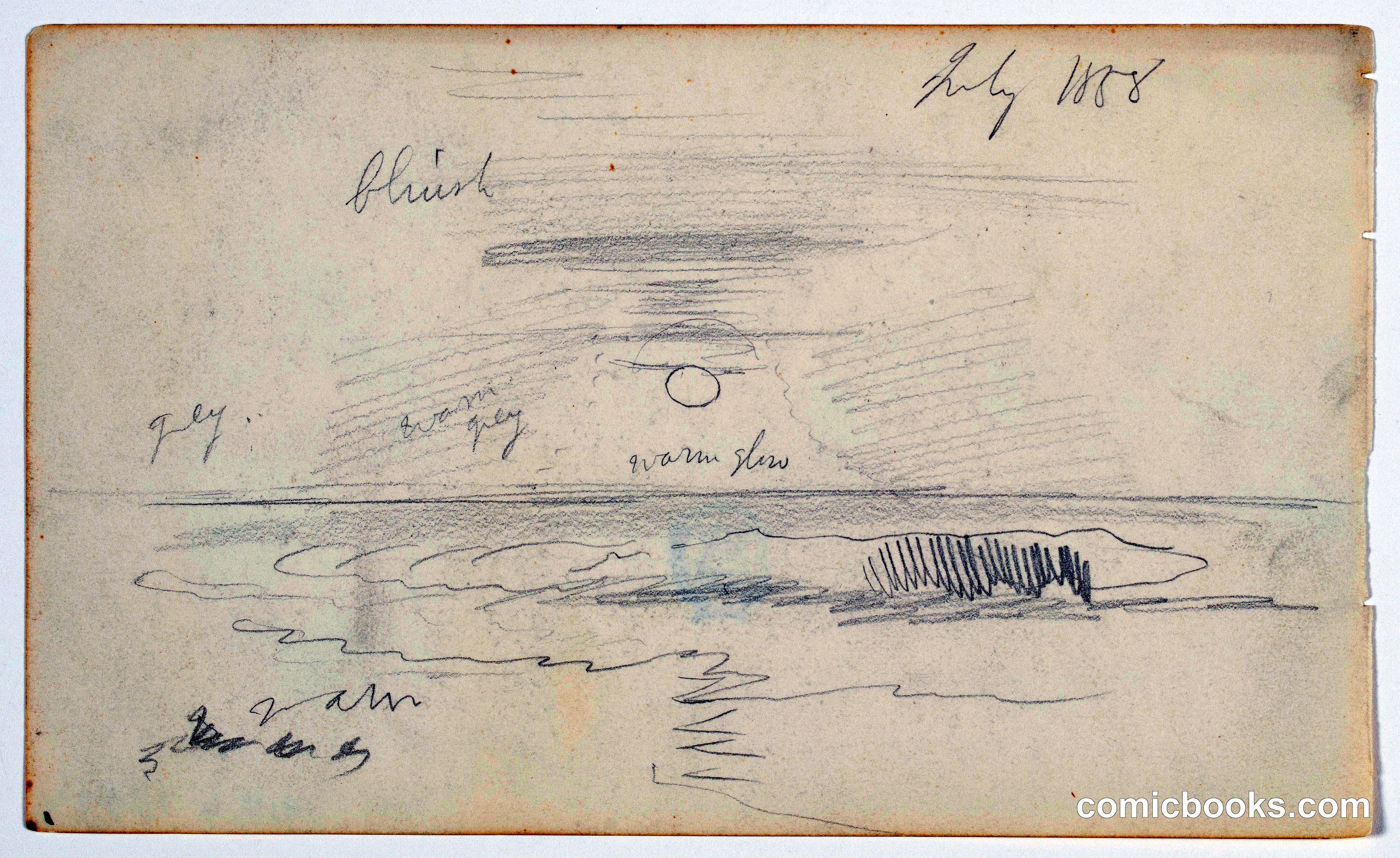 Sketch with Notations, July 1868