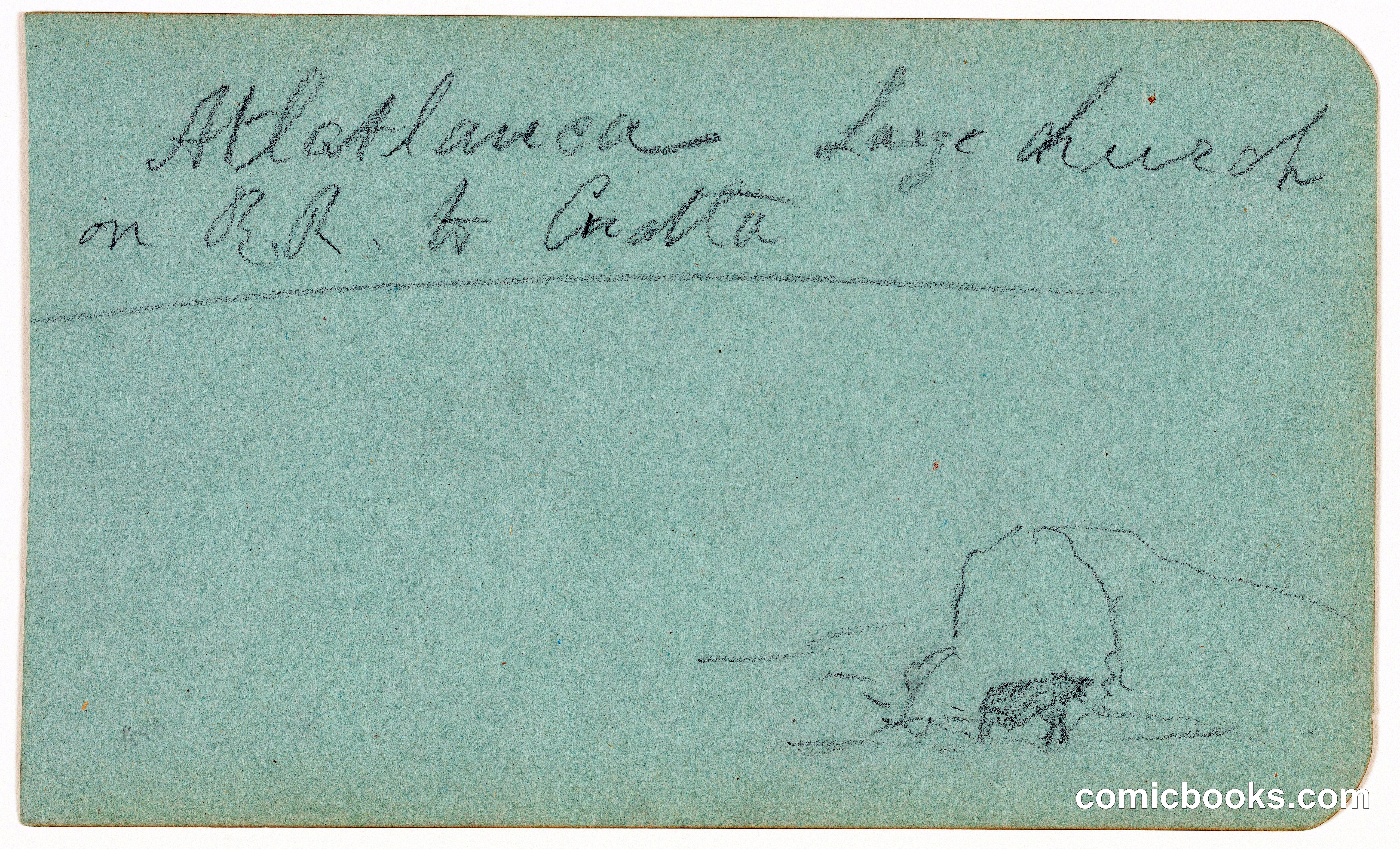 Sketch of a Boulder with an Animal