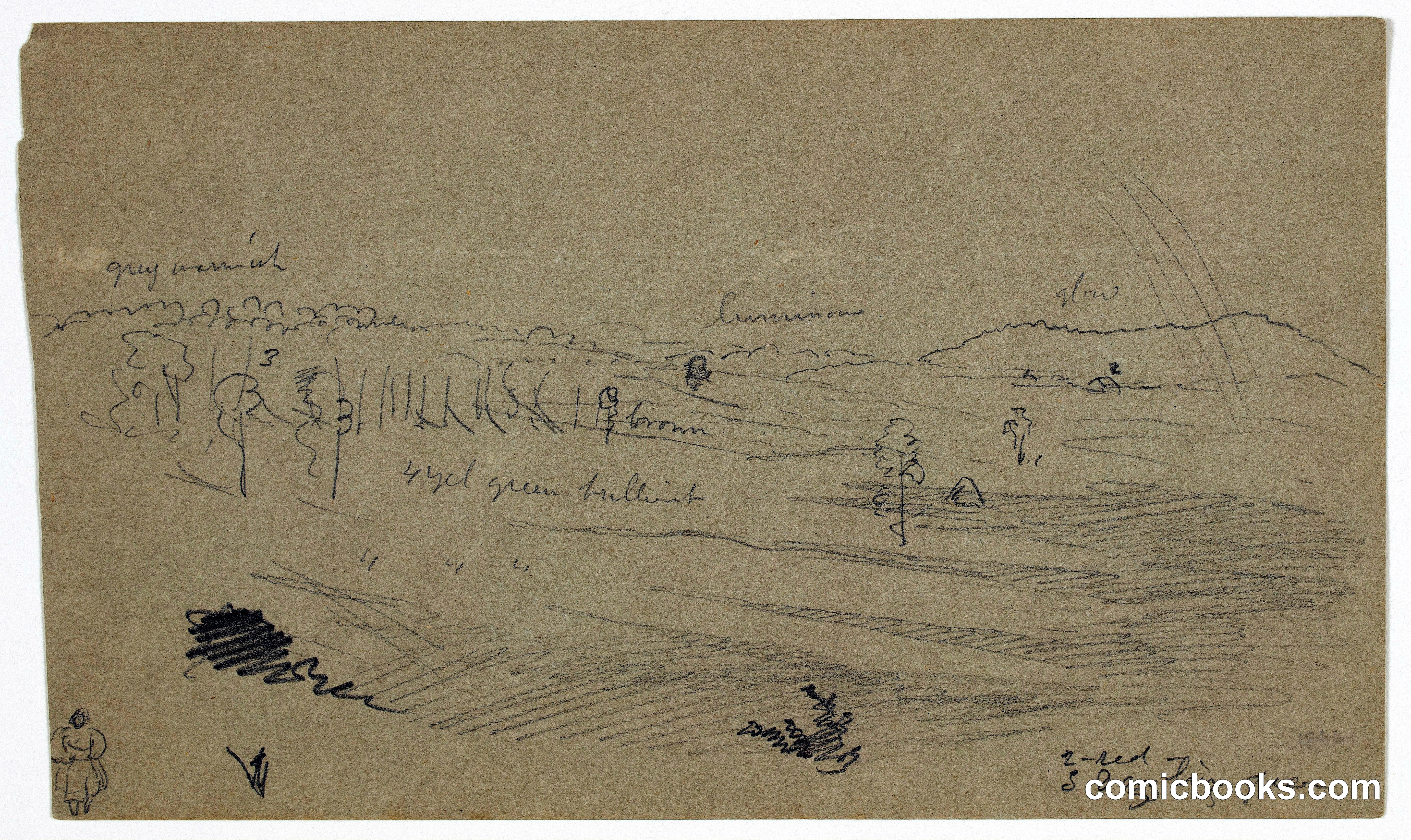 Landscape Sketch with Annotations