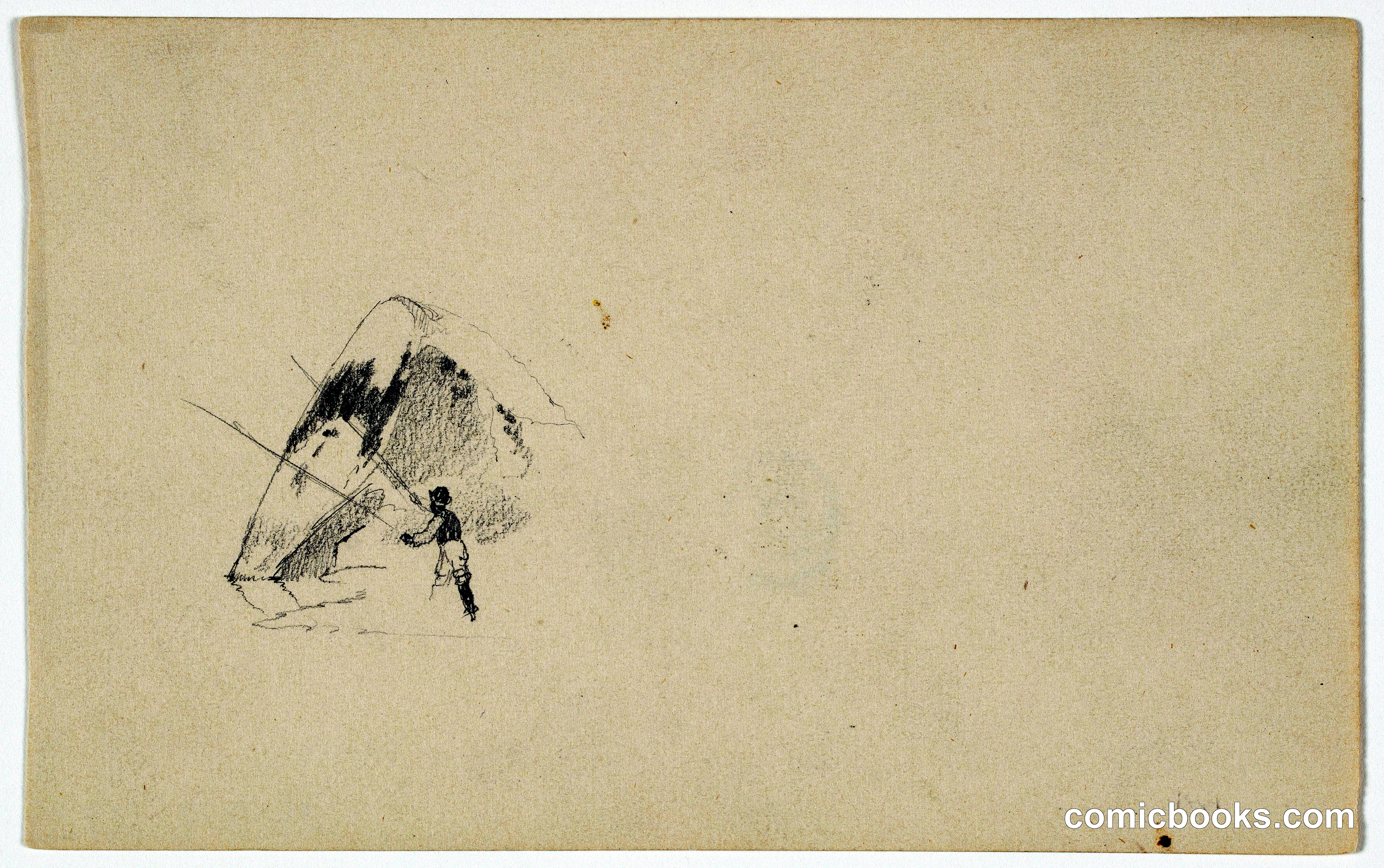 Fisherman by a Boulder, Millinocket Lake, Maine