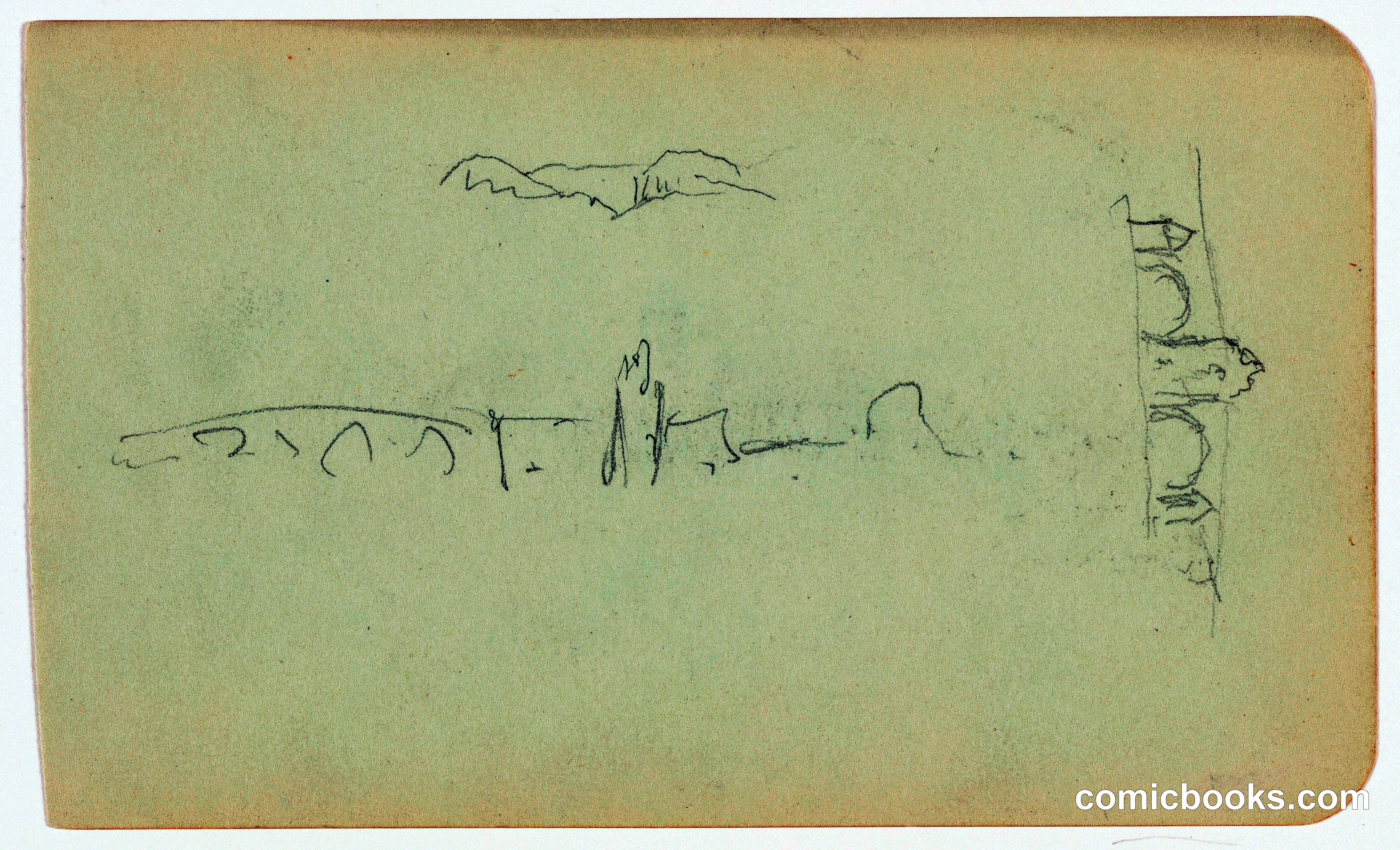Sketches of a Church and Bridge, Mexico
