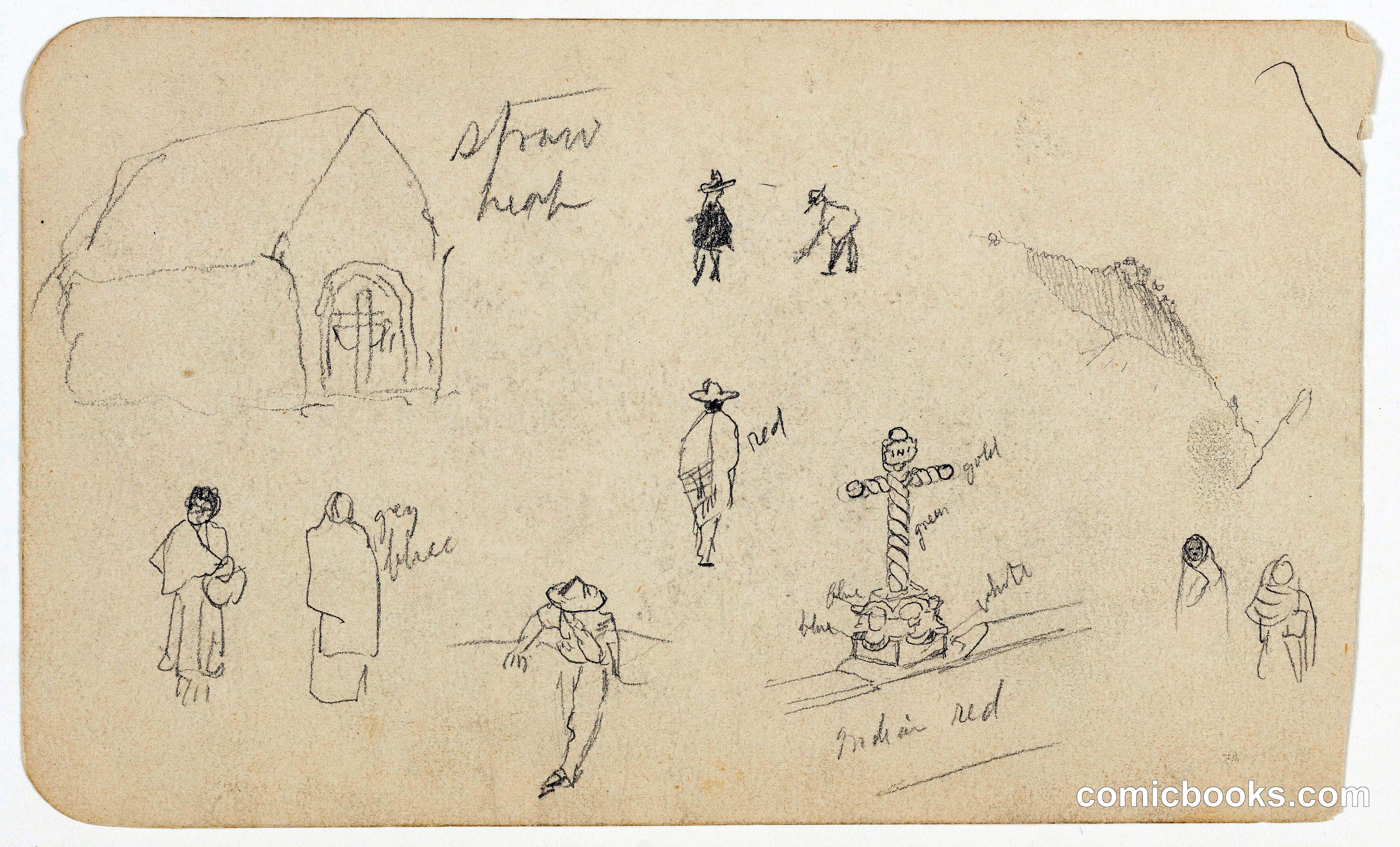 Figure and Architecture Sketches, Mexico