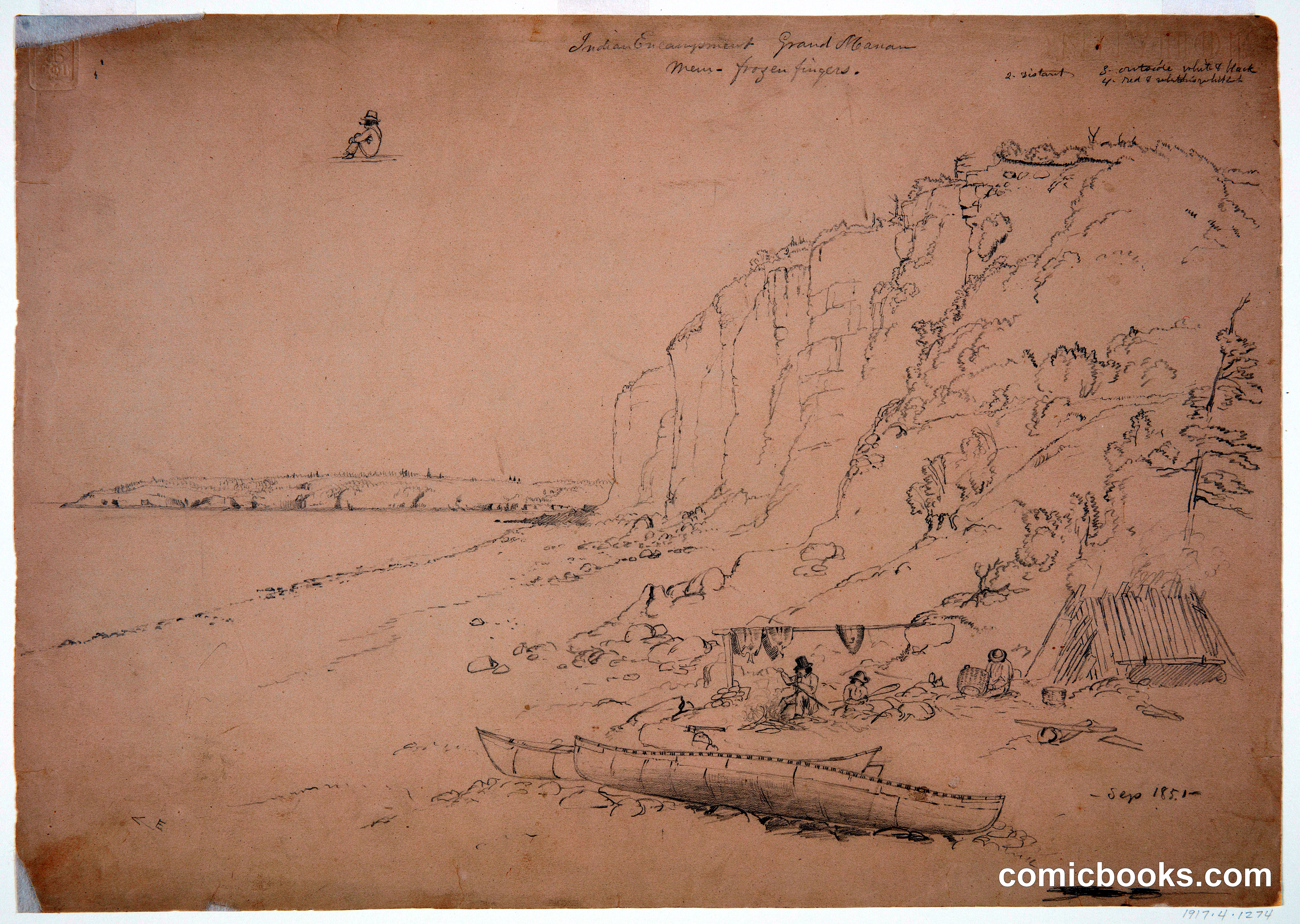 Indian Encampment on the Coast of Grand Manan Island, Canada