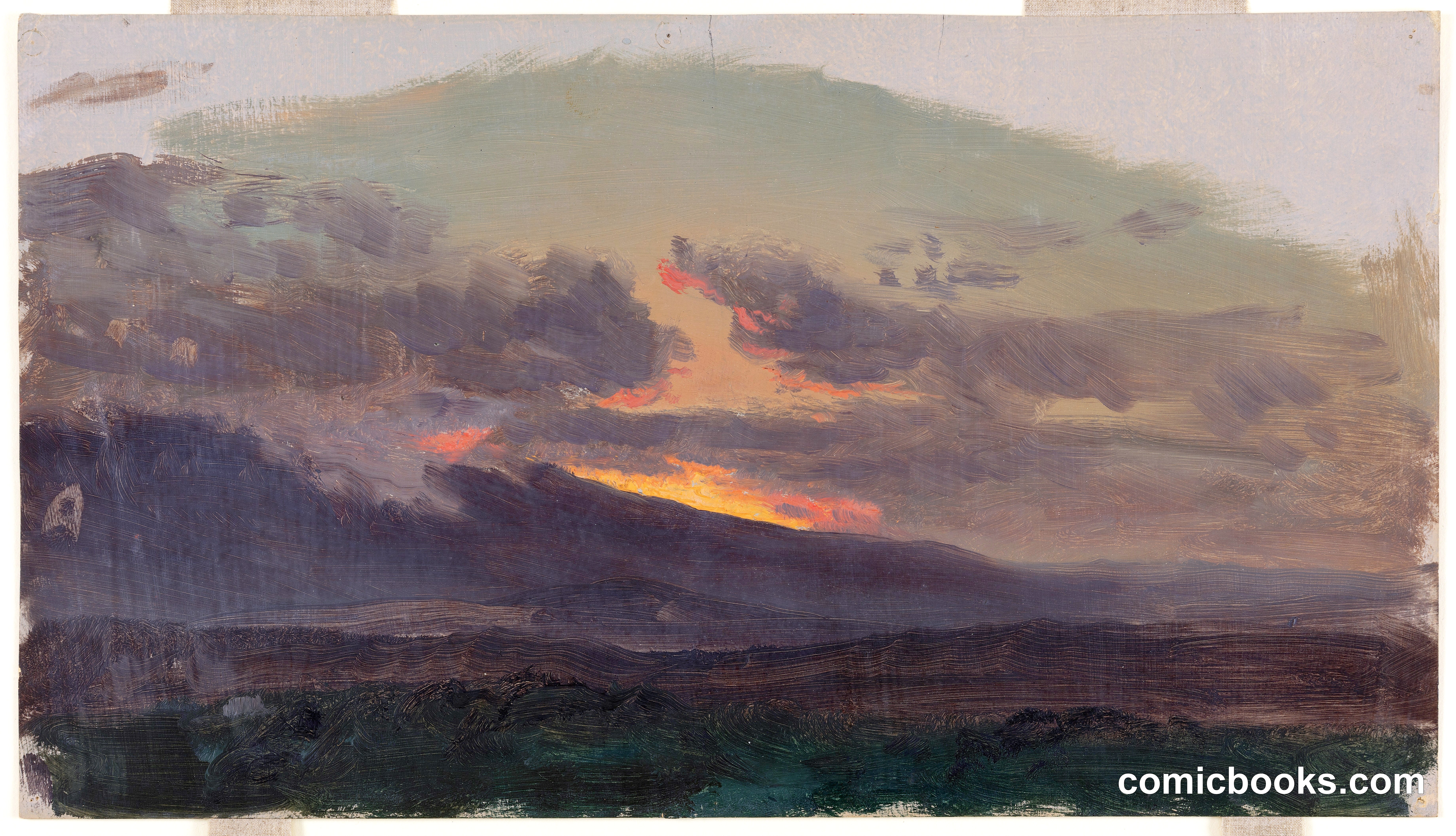 Sunset across the Catskills, Hudson, New York
