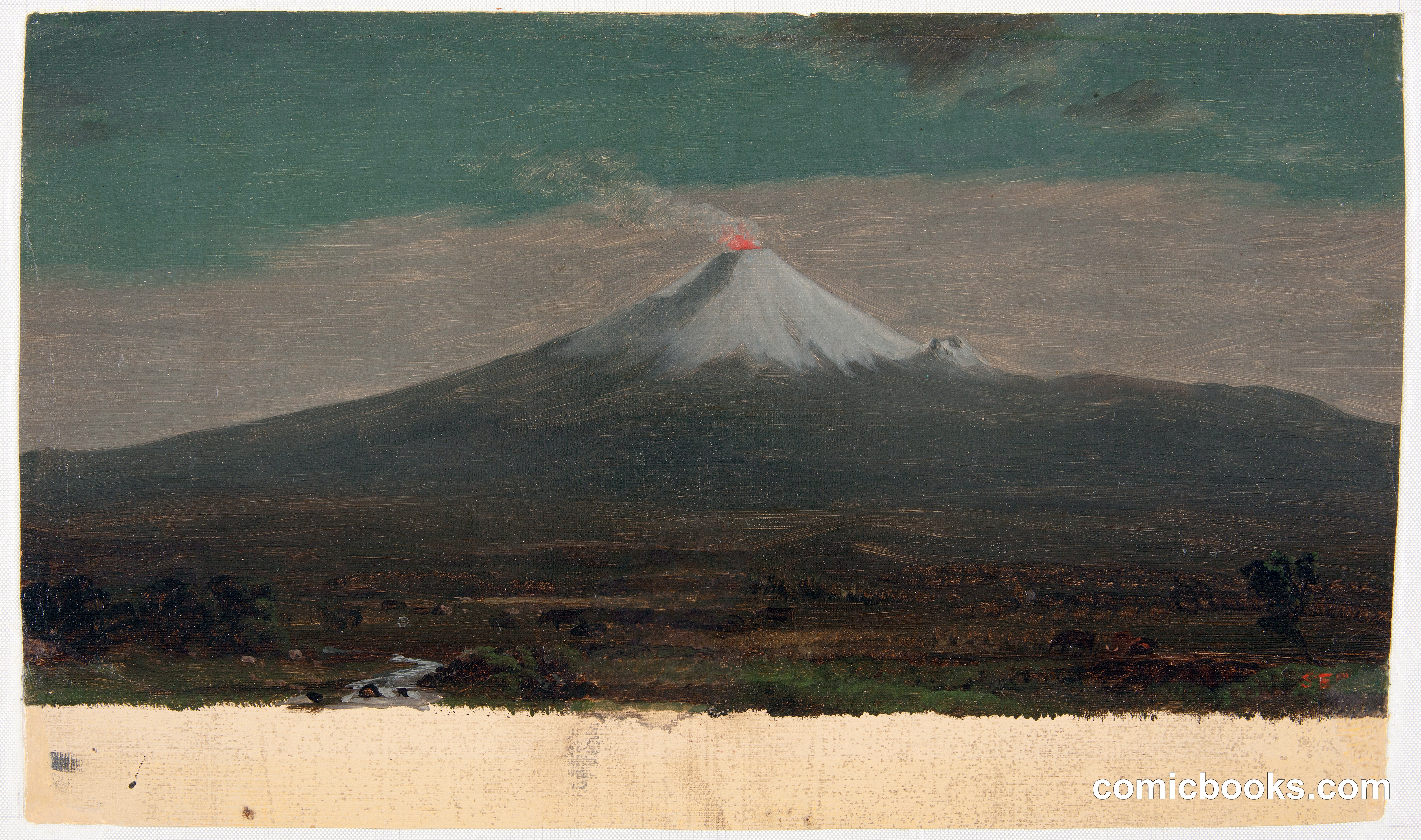 Cotopaxi at Night, Viewed from the Hacienda San Agustin, Ecuador