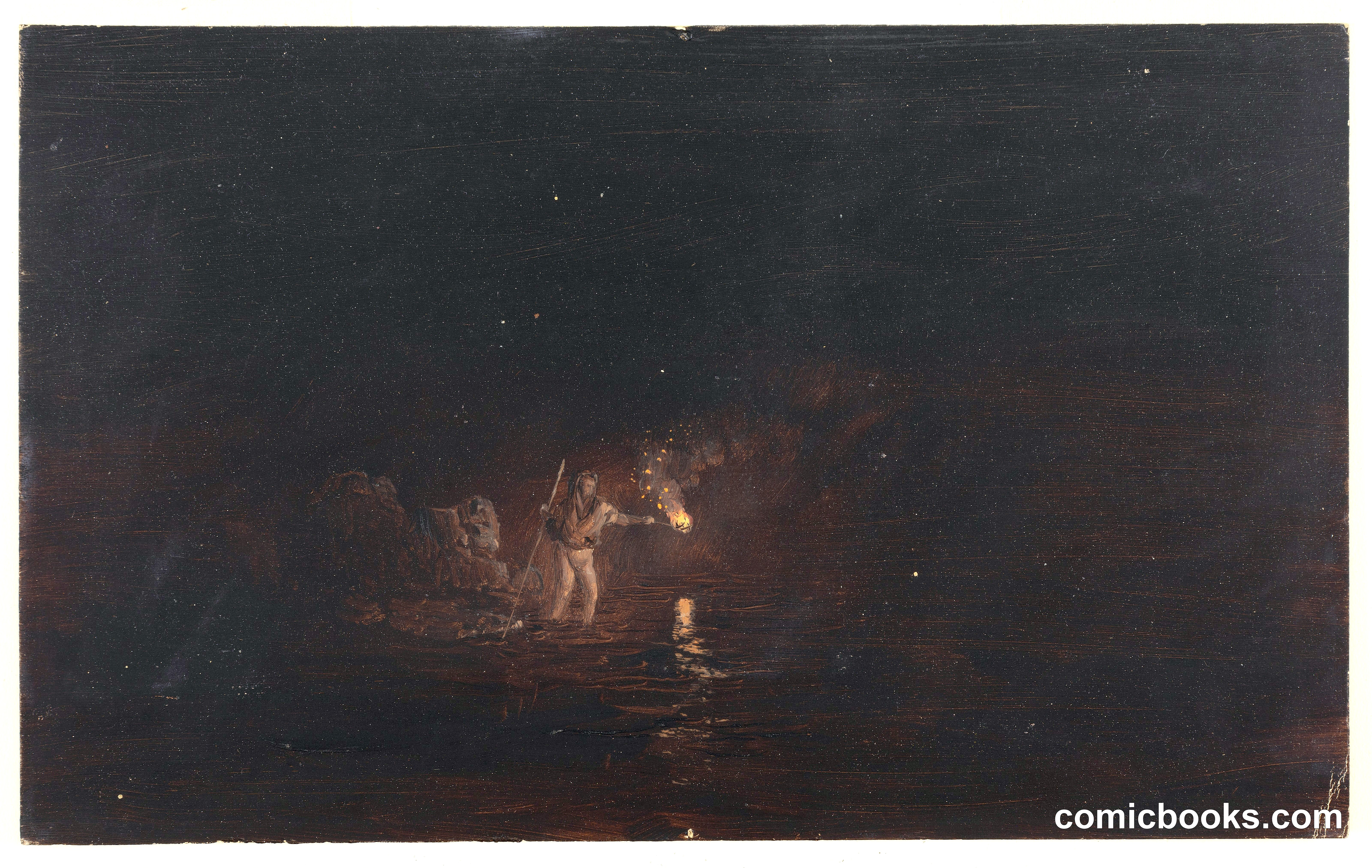 Spearfishing at Night, Beirut, Syria (Lebanon)