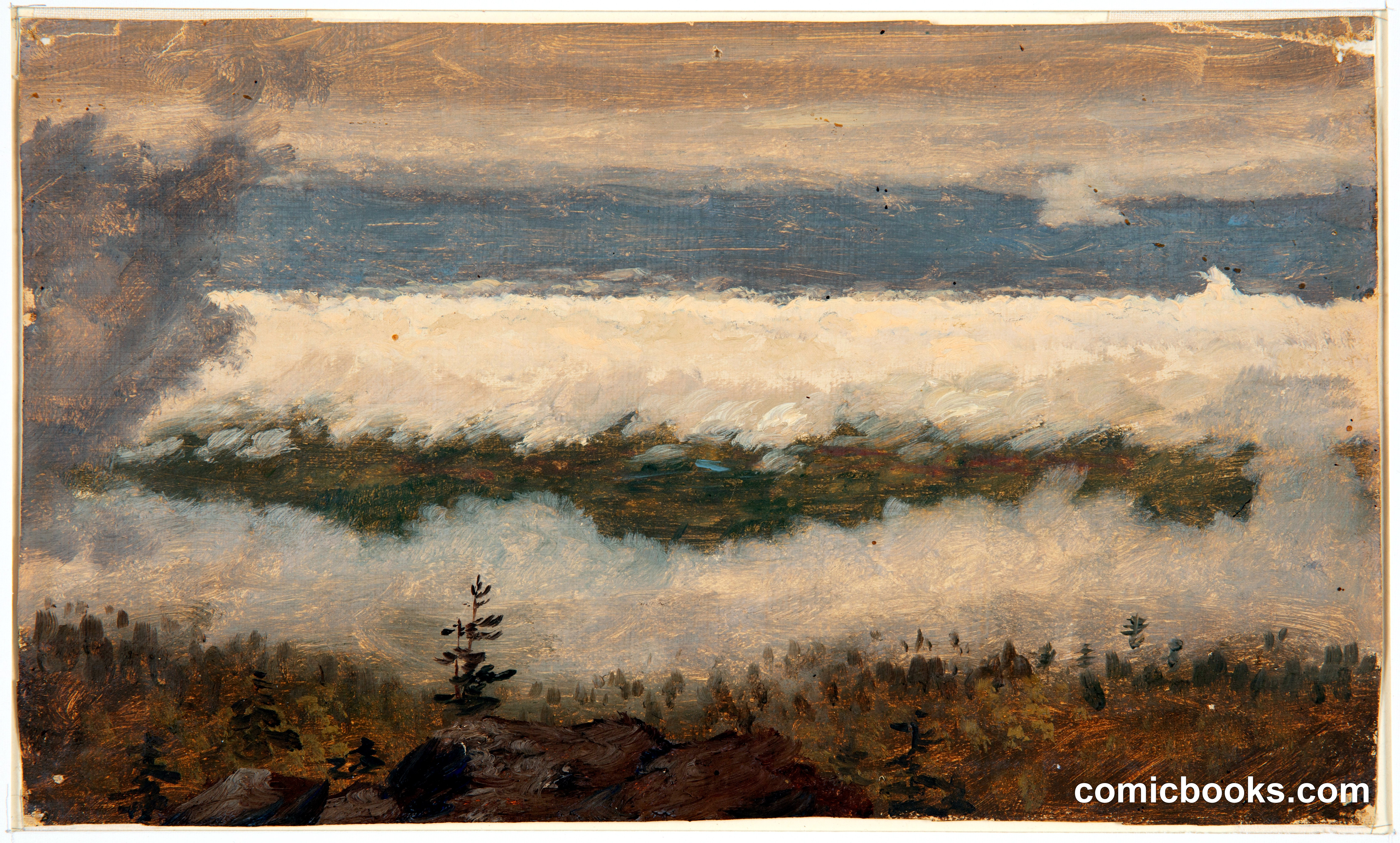 Clouds over the Hudson Valley, from the Catskill Mountains