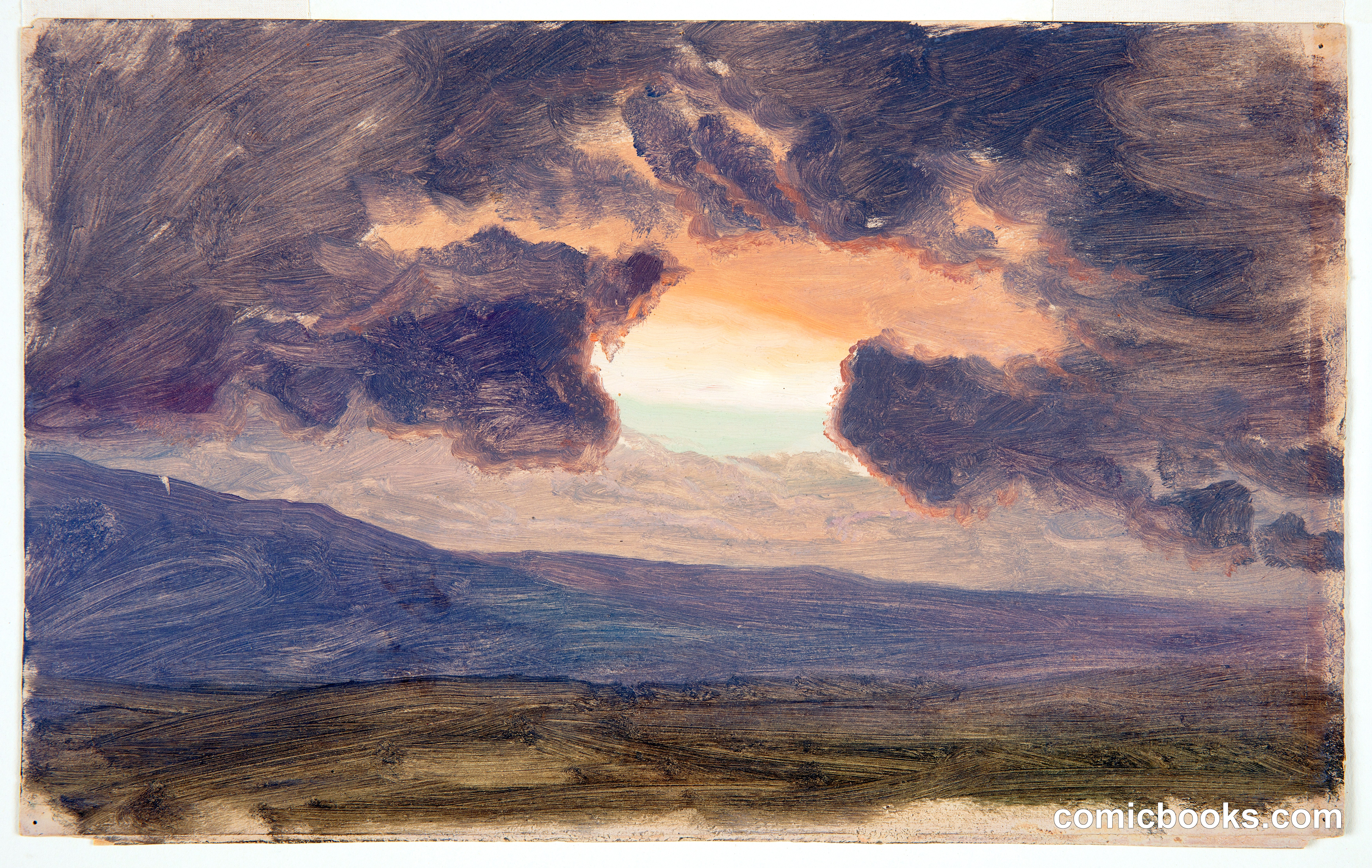 Sunset Clouds over Purple Mountains