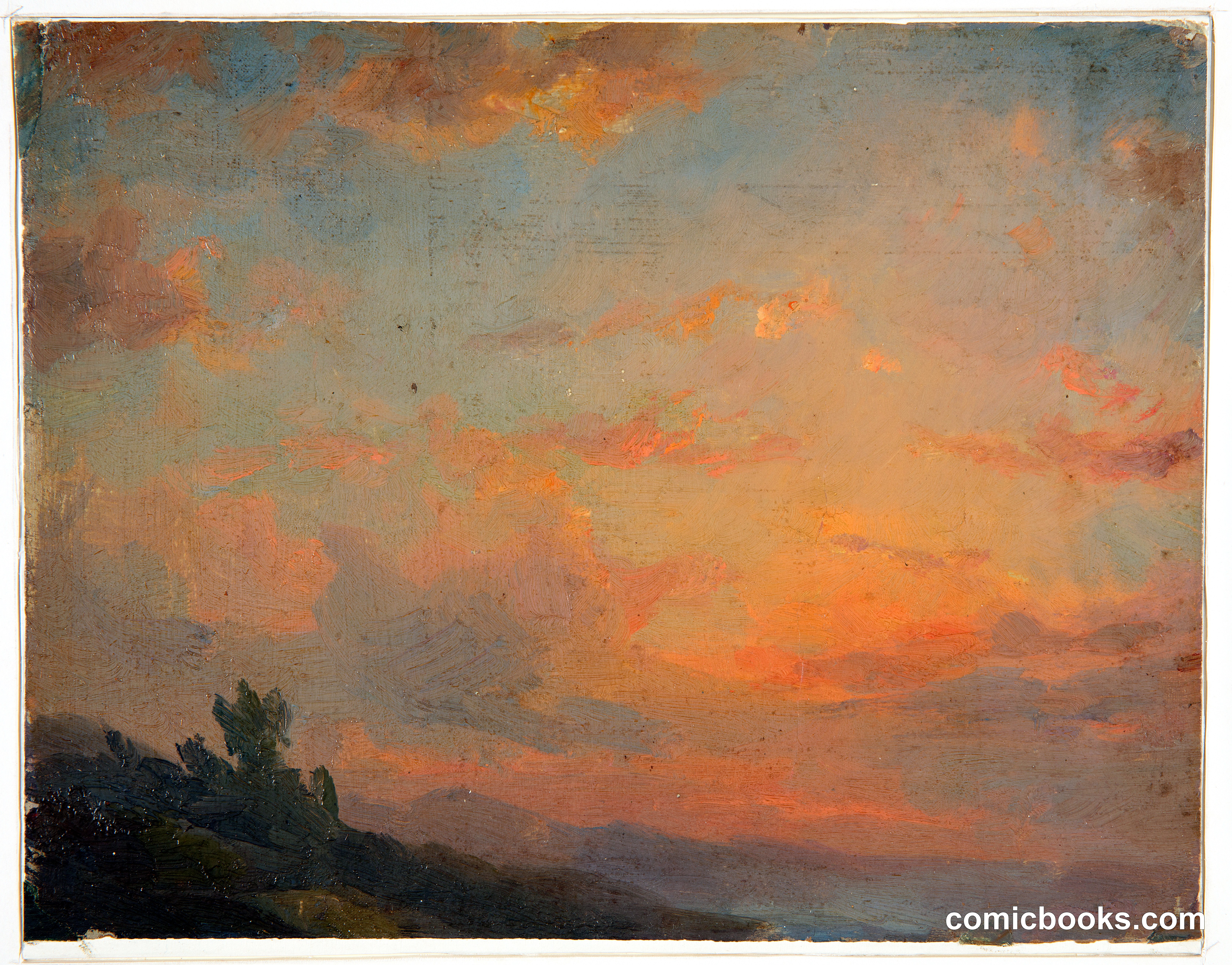 Orange Sky at Sunset, Hudson, New York