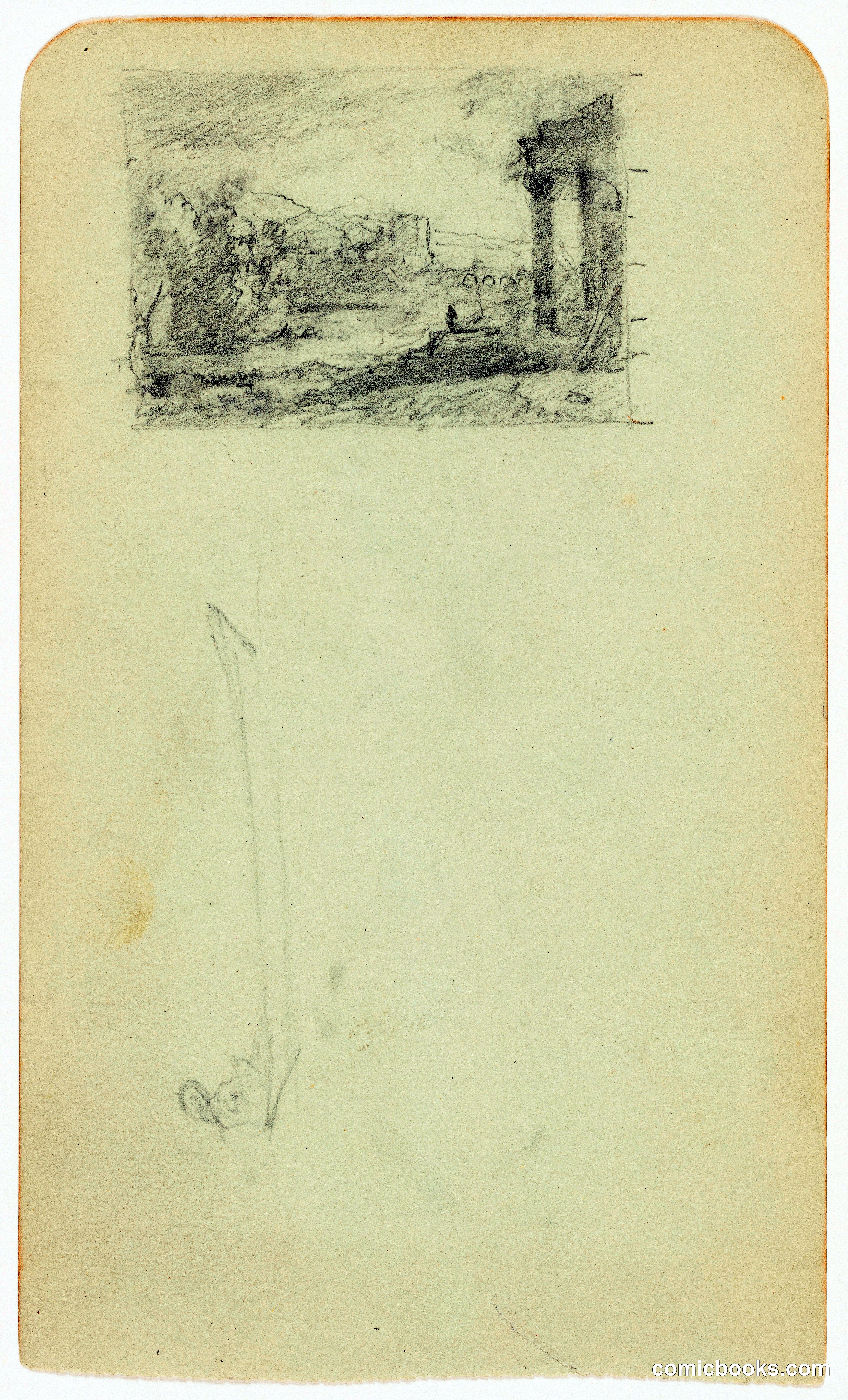 Study for a Painting and Figure in a Canoe, Mexico