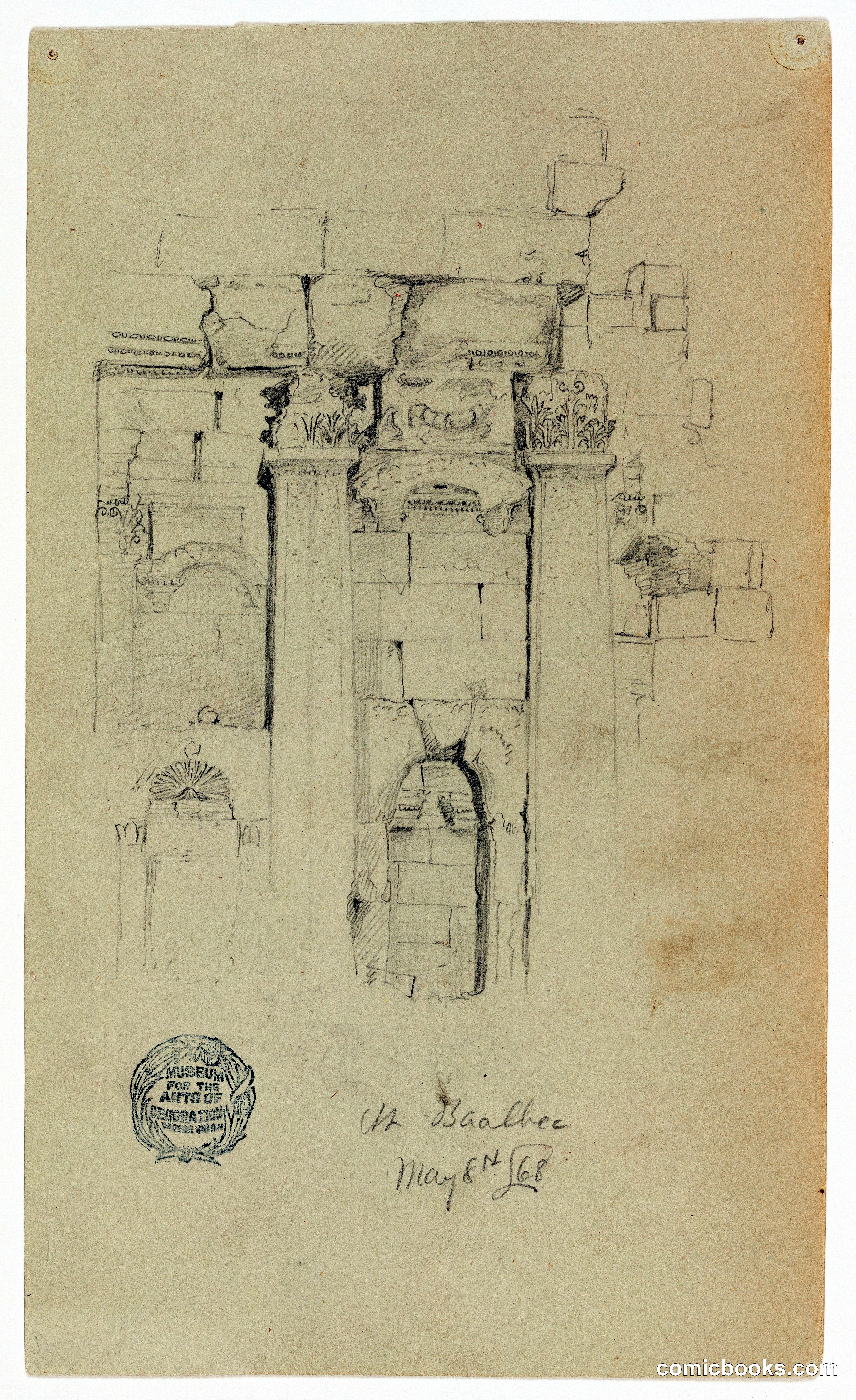 Architectural Study: Temple of Bacchus, Baalbek