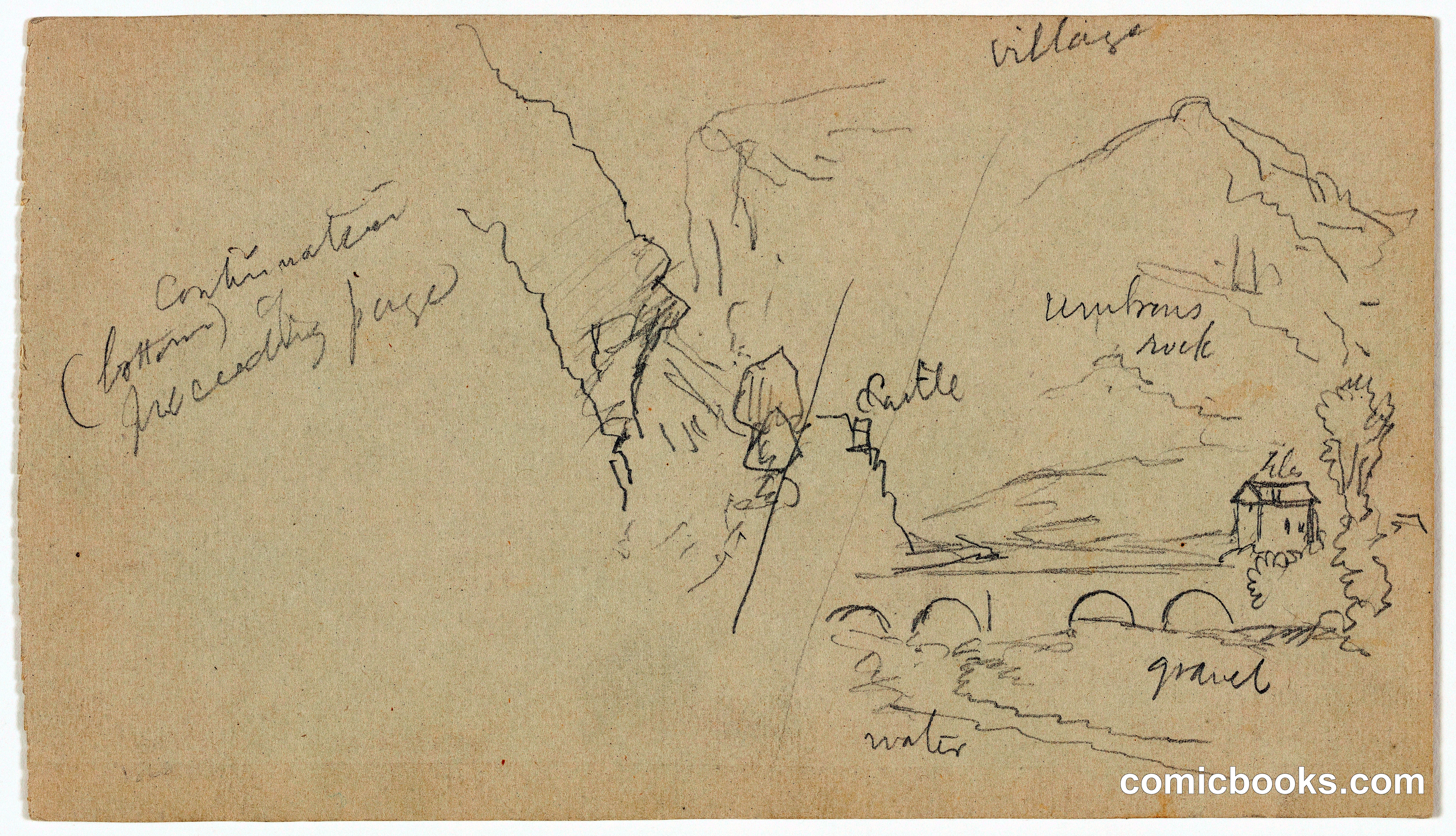 Landscape Sketches near Florence, Italy
