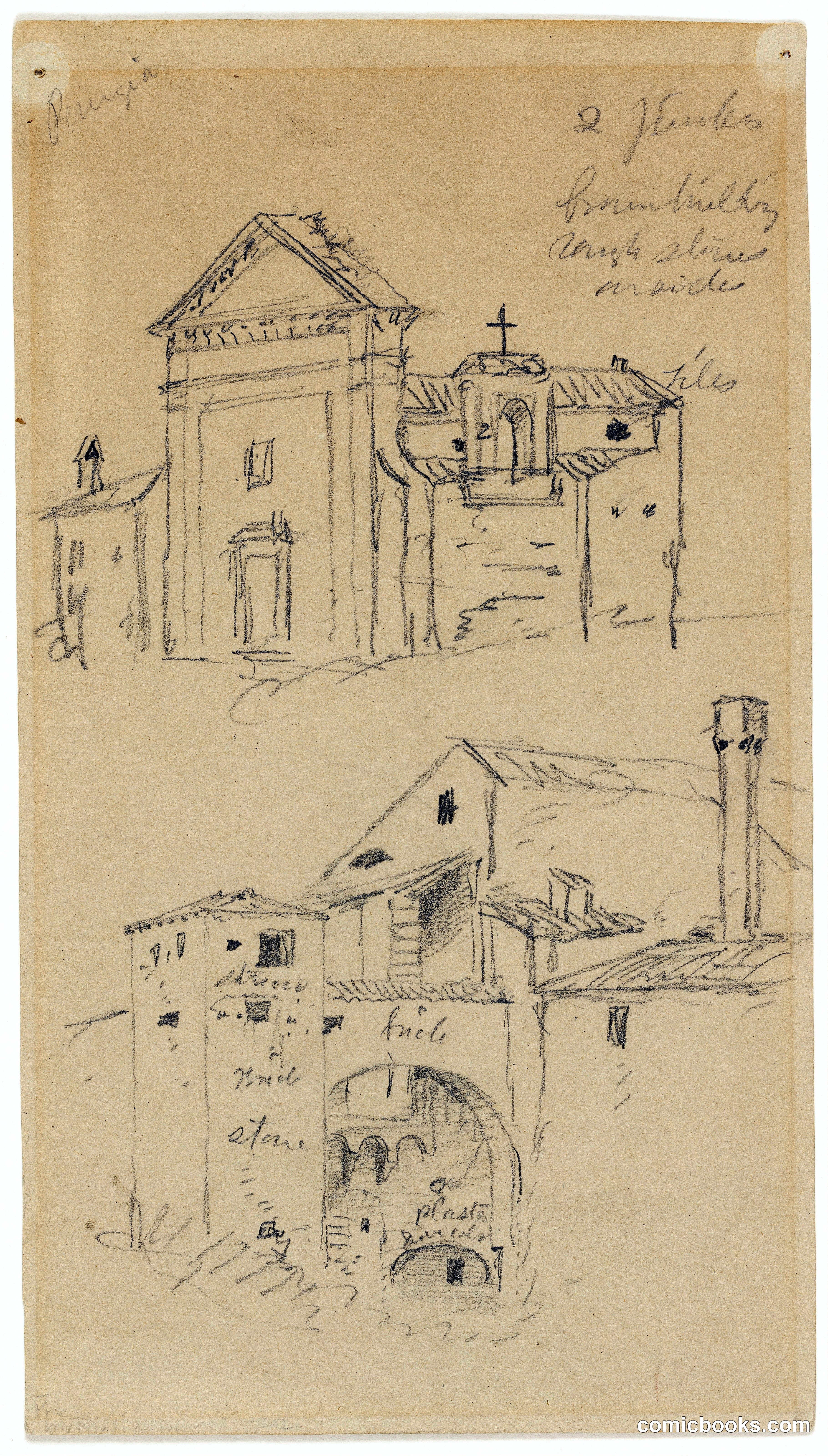 Church and Covered Bridge, Perugia, Italy