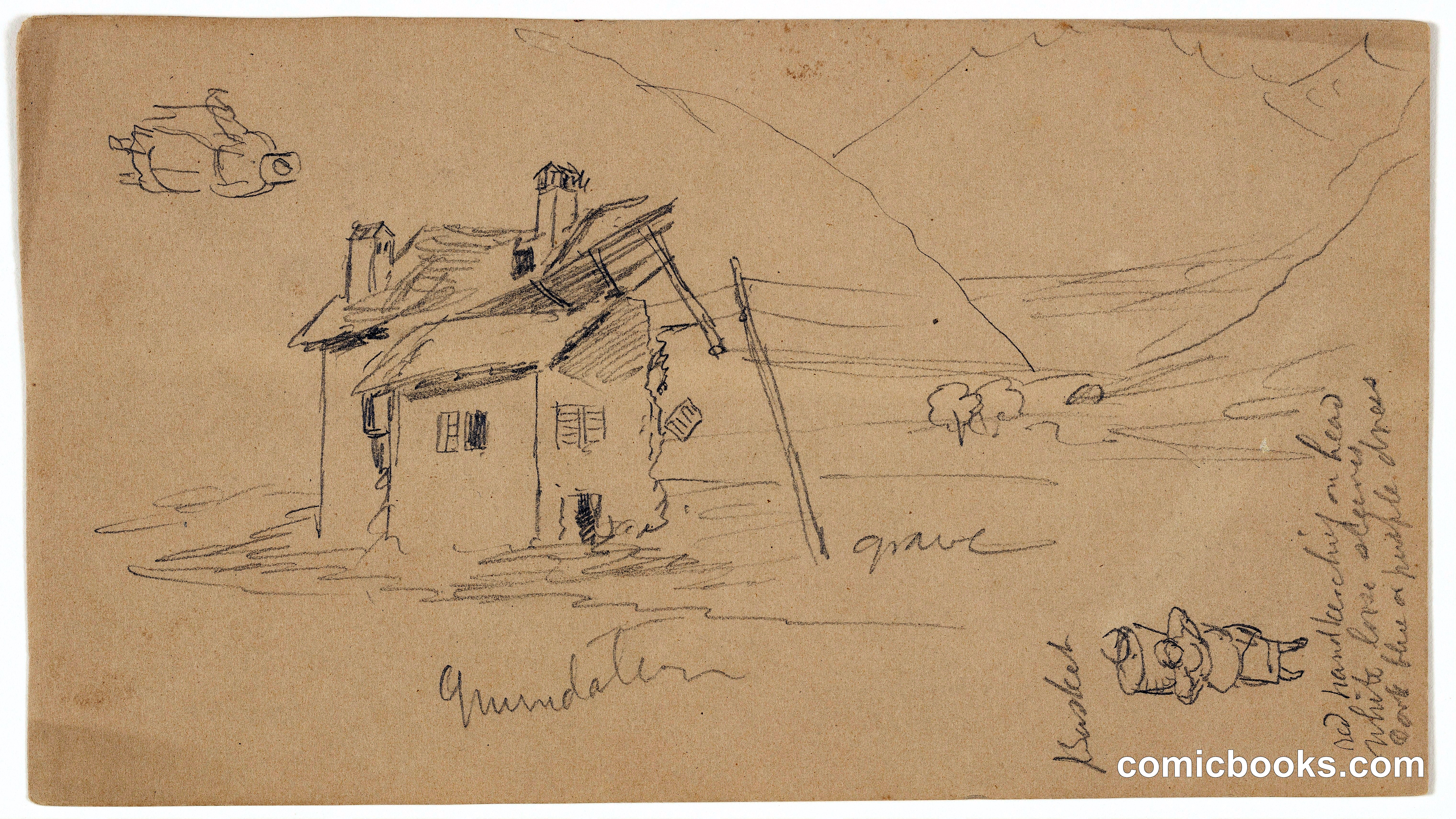 Ruined House and Figures, Switzerland