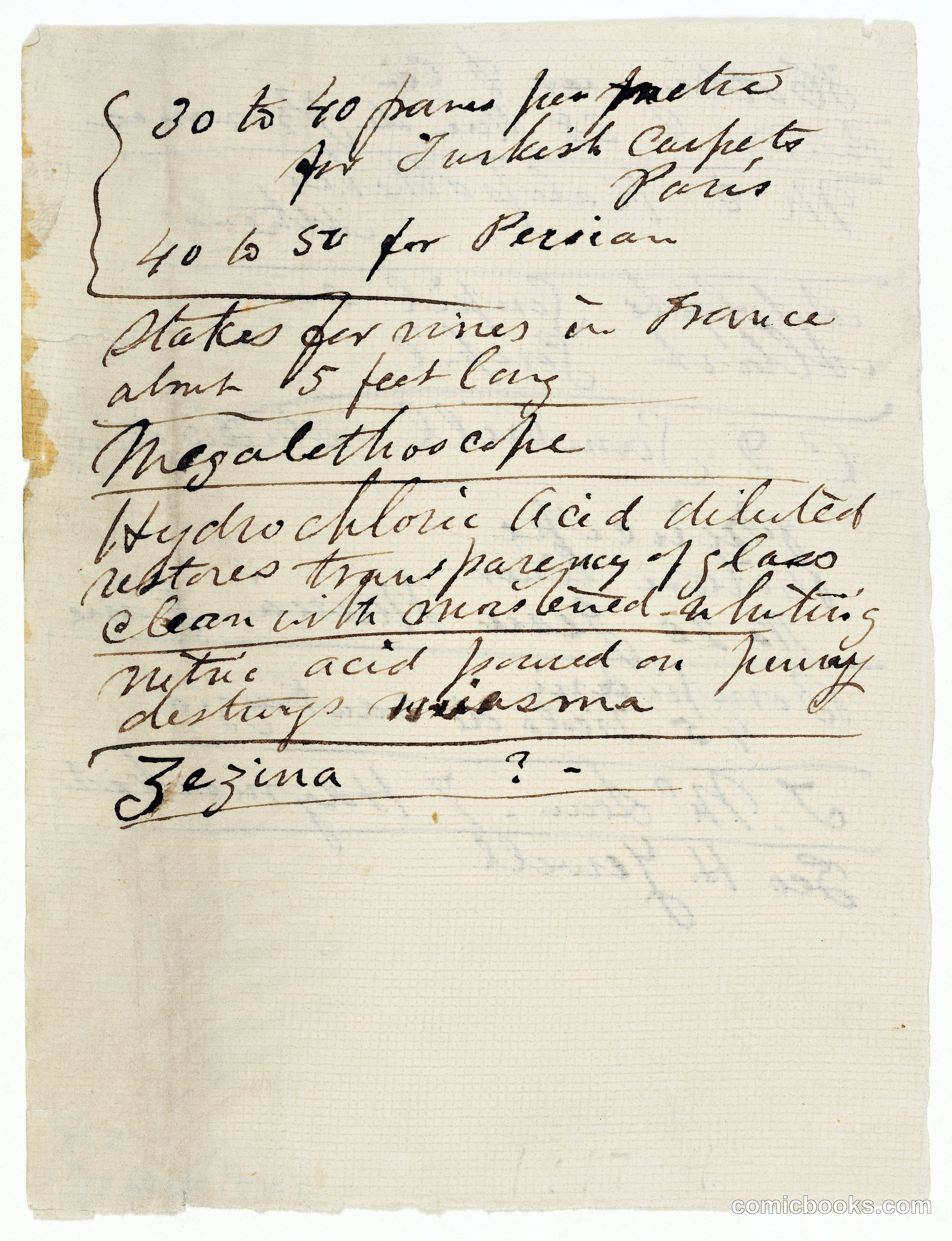 Research Notes on Tropical Specimens