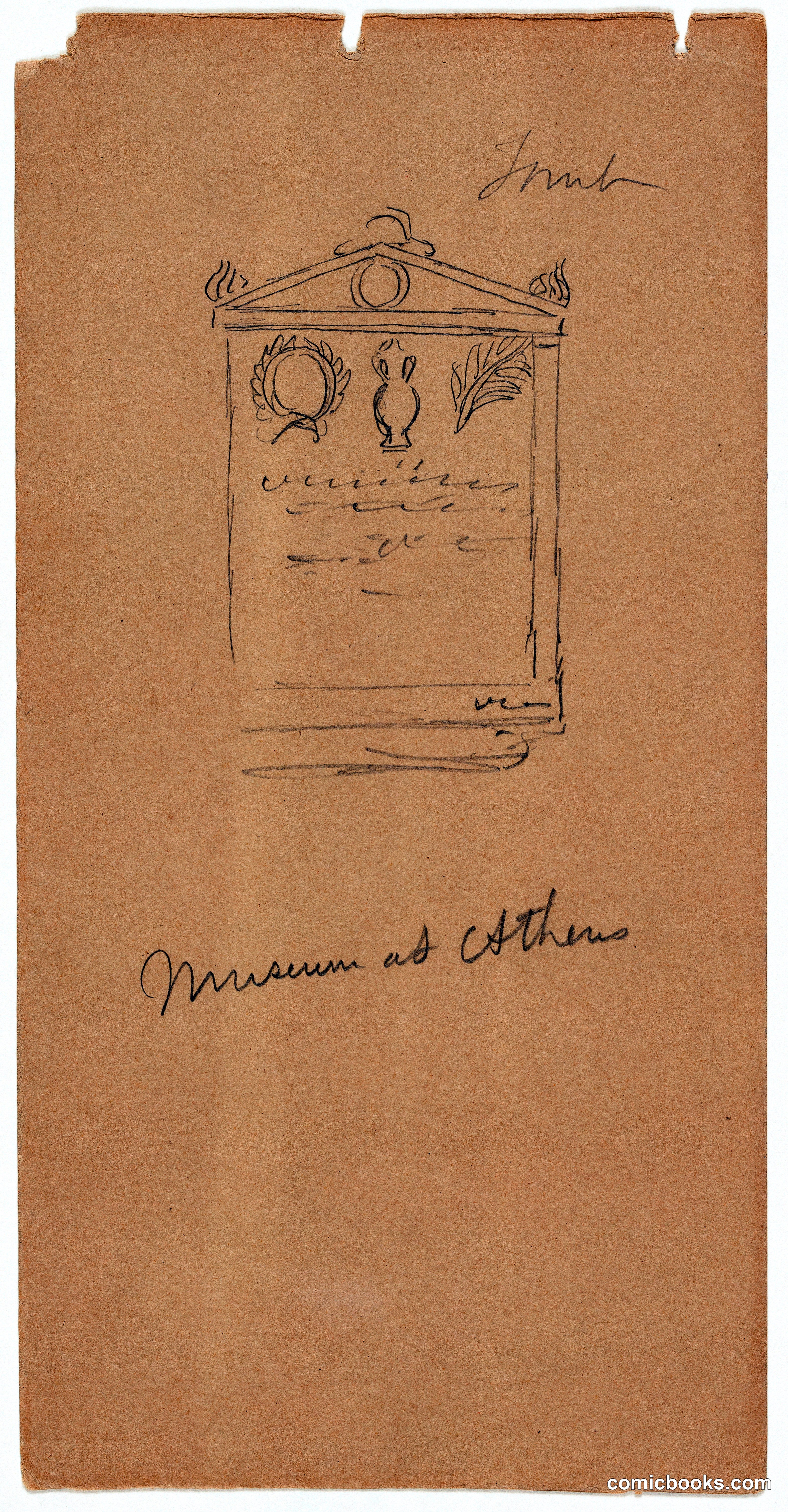 Sketch of a Museum Display Case