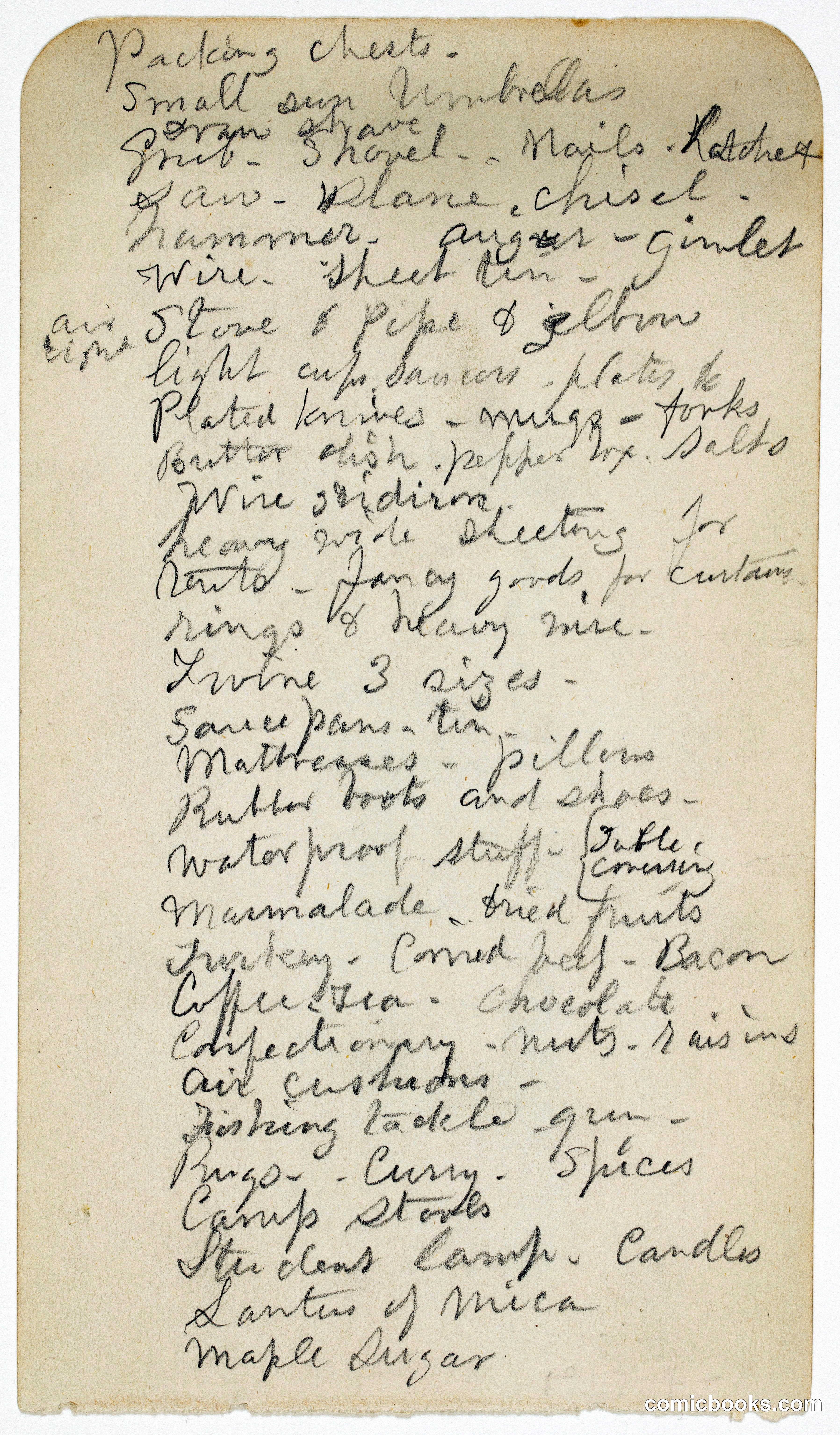 Packing List for Lake Millinocket