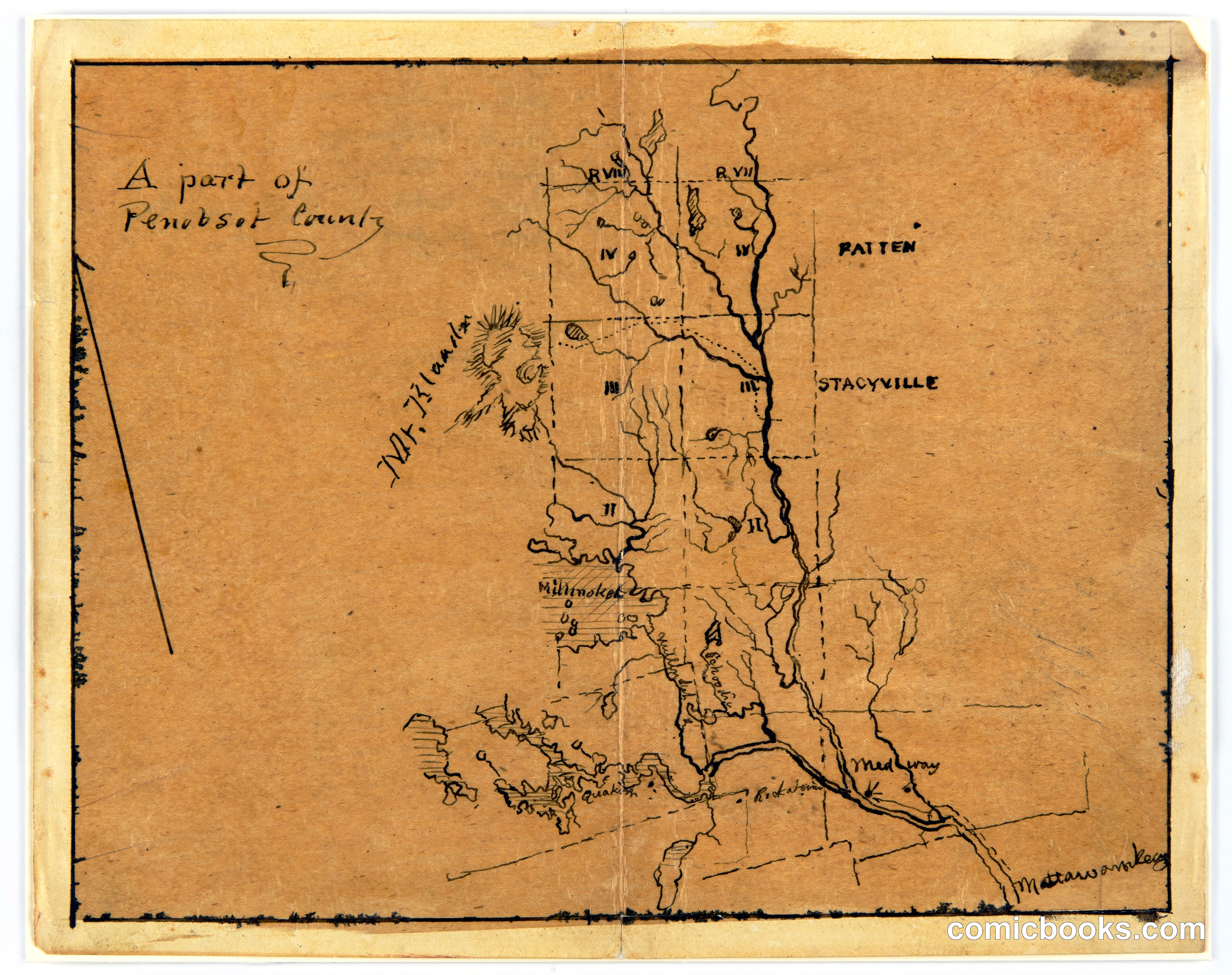 Map of a Part of Penobscot County, Maine