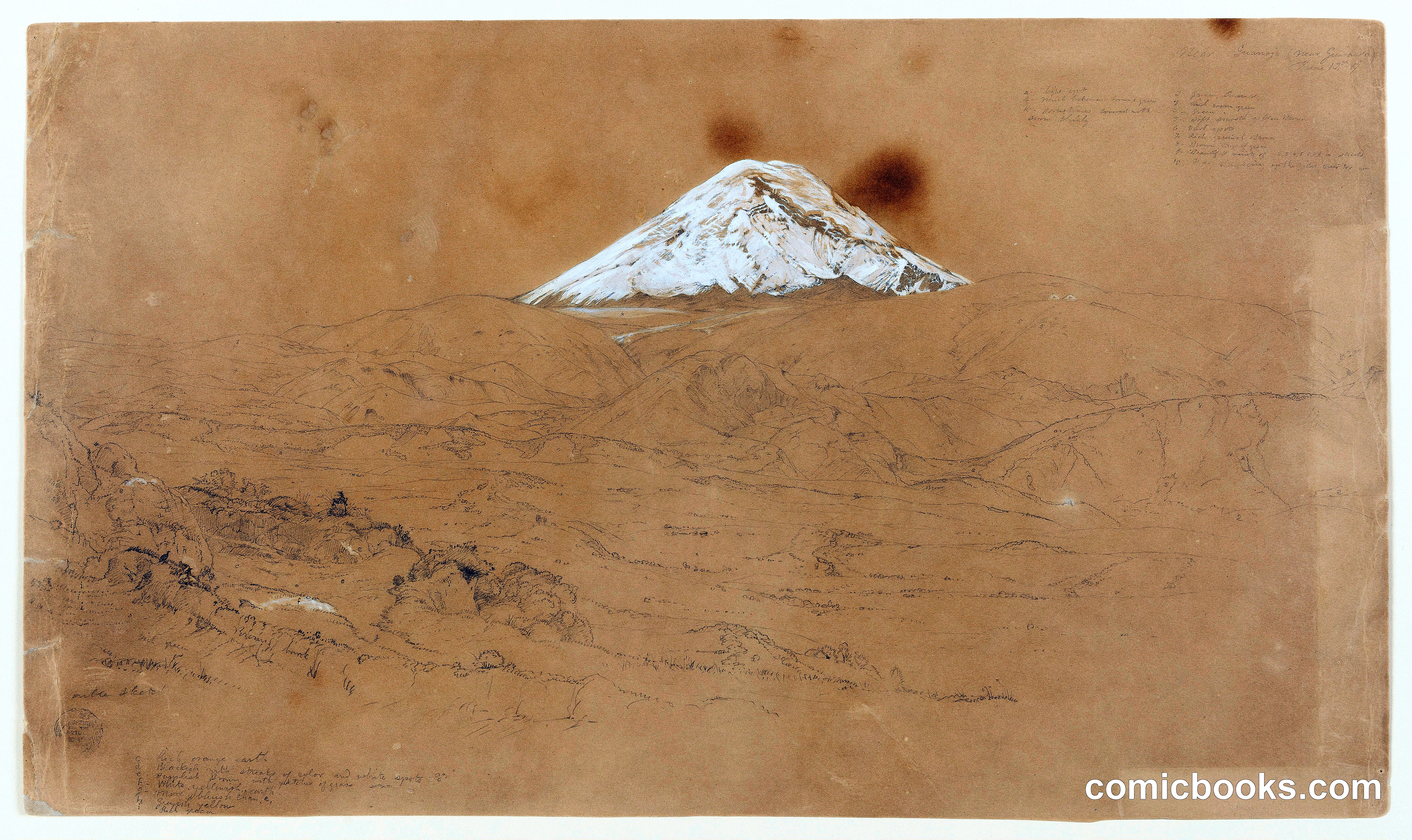 Snow-Capped Chimborazo from Guanujo, Ecuador
