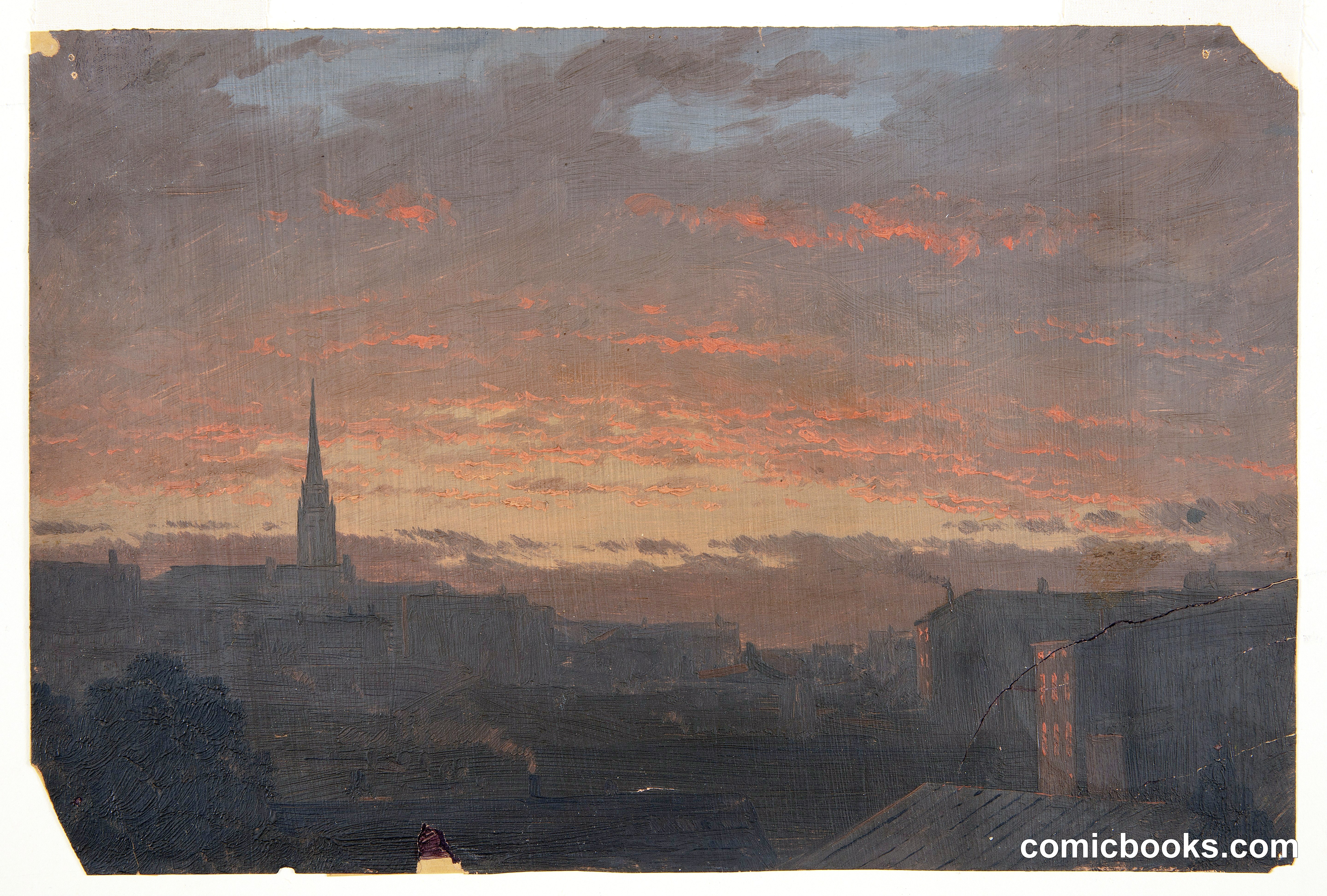 Sunset at Hudson, New York