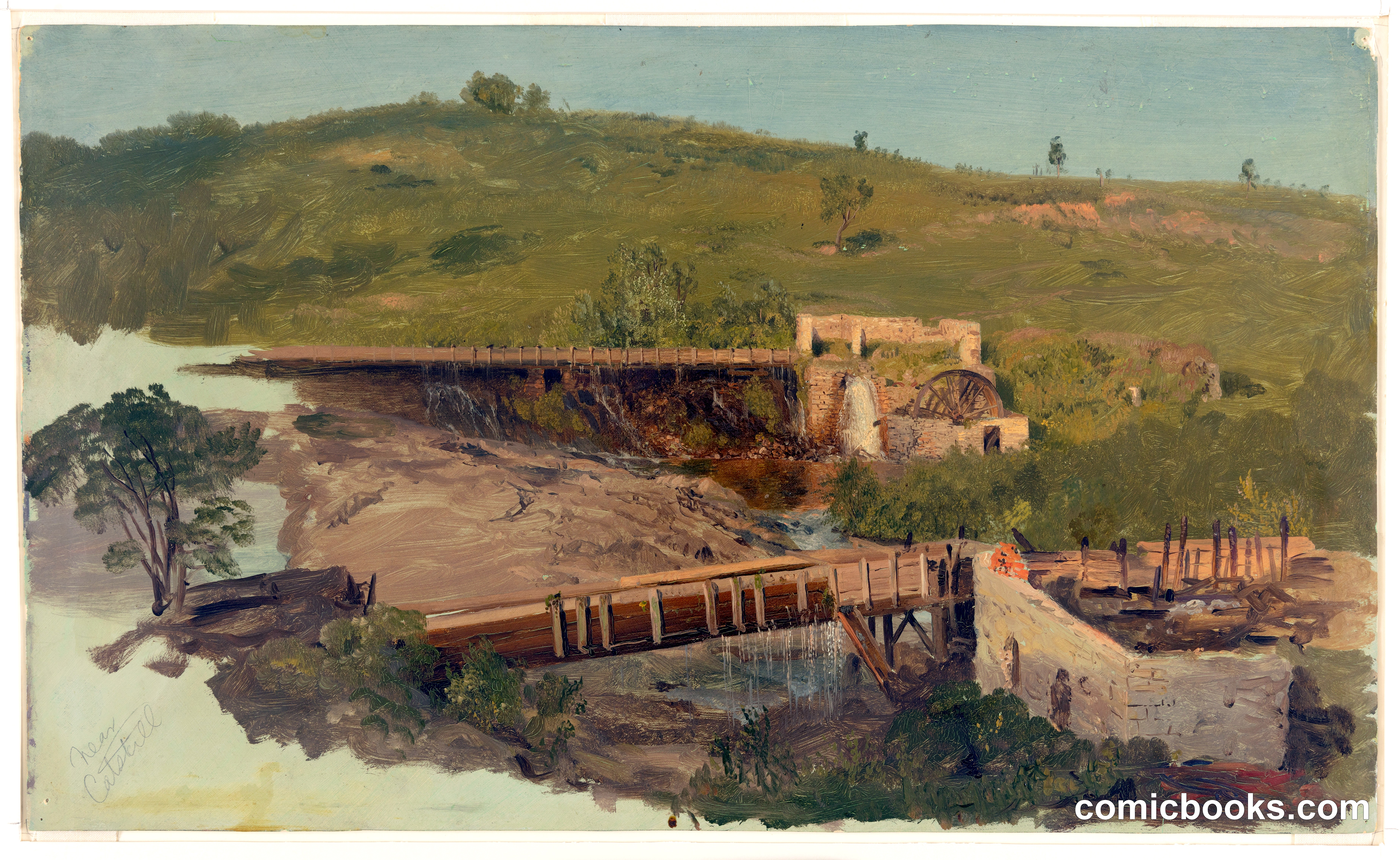 Hill with Viaducts and Ruined Mills, Near Catskill, New York