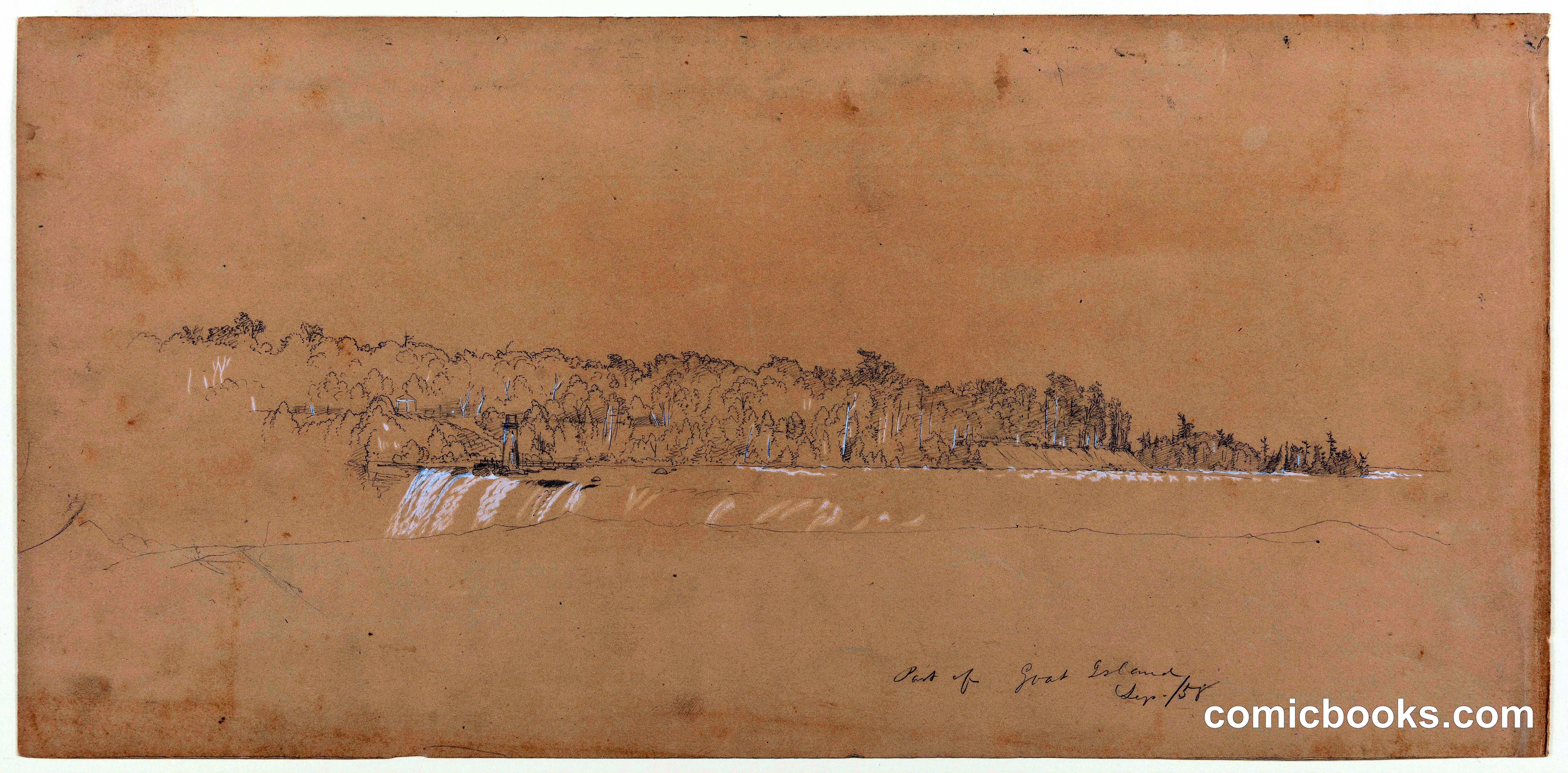 Part of Goat Island, Niagara River, New York