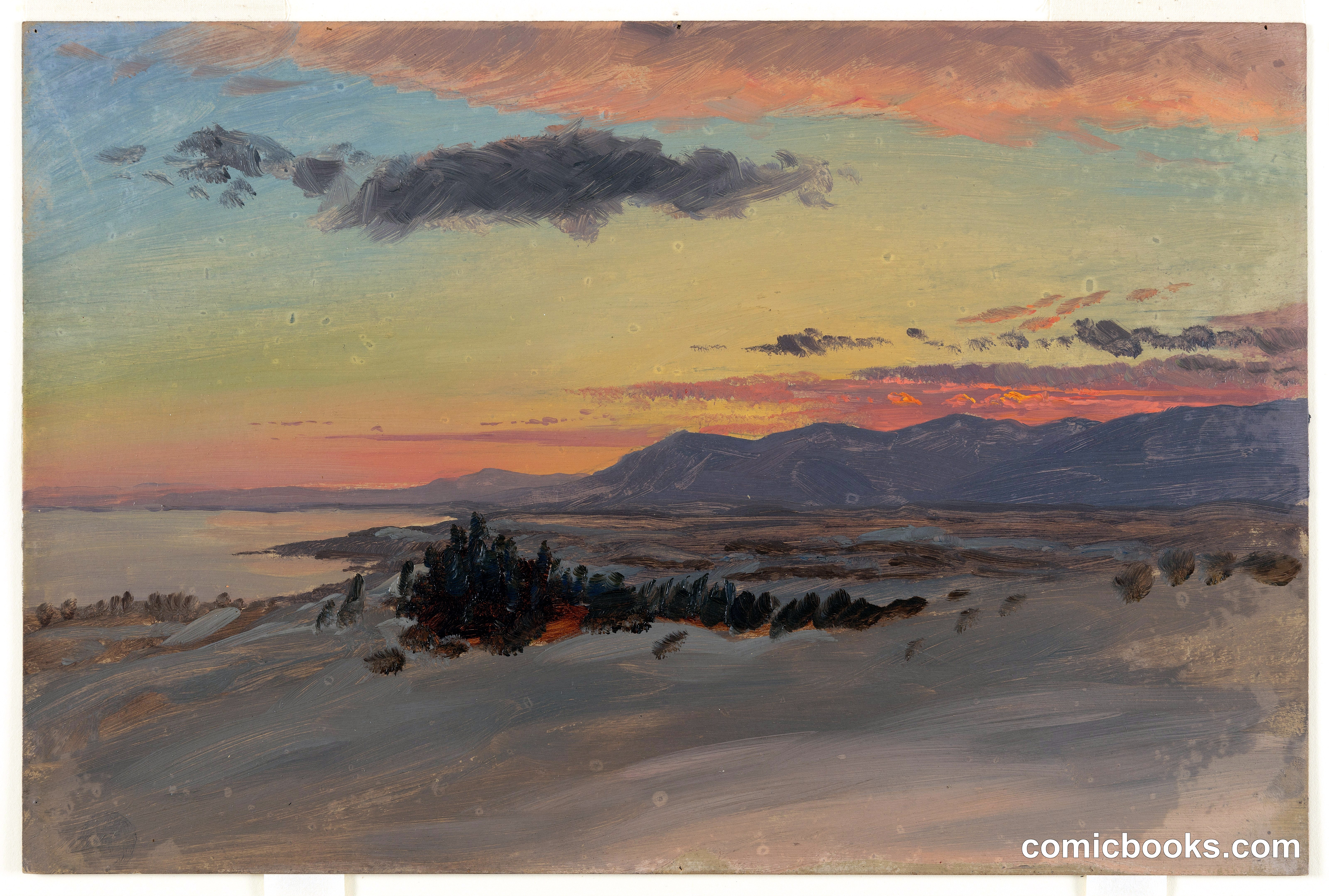 Hudson Valley in Winter, Looking Southwest from Olana