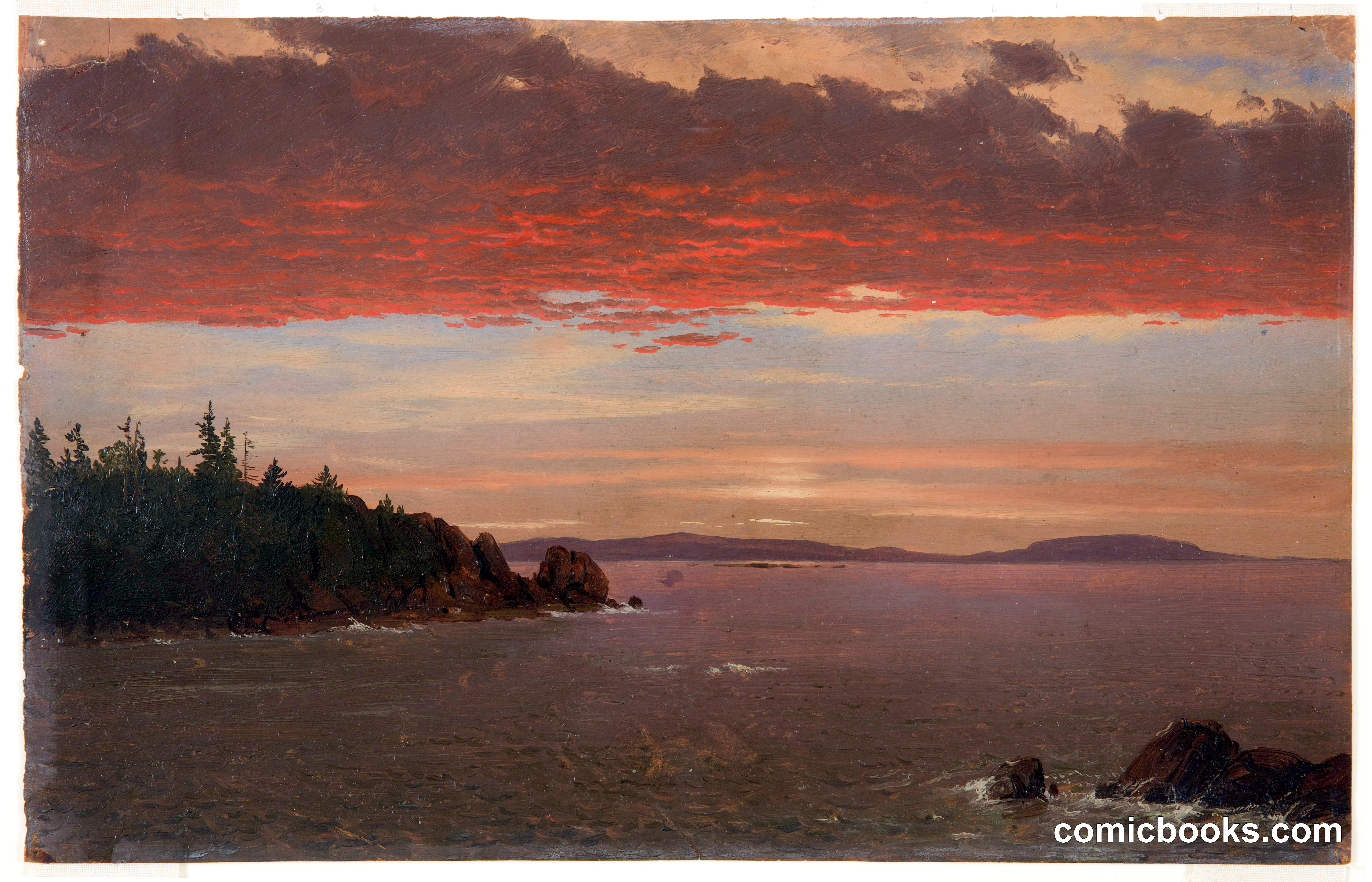 Schoodic Peninsula from Mt. Desert Island at Sunrise, Maine